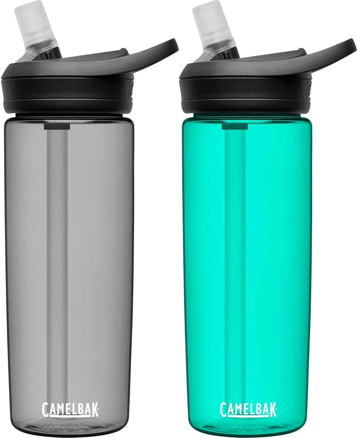CamelBak eddy+ BPA Free Water Bottle, 20 oz, 2-Pack, Charcoal /Spectra