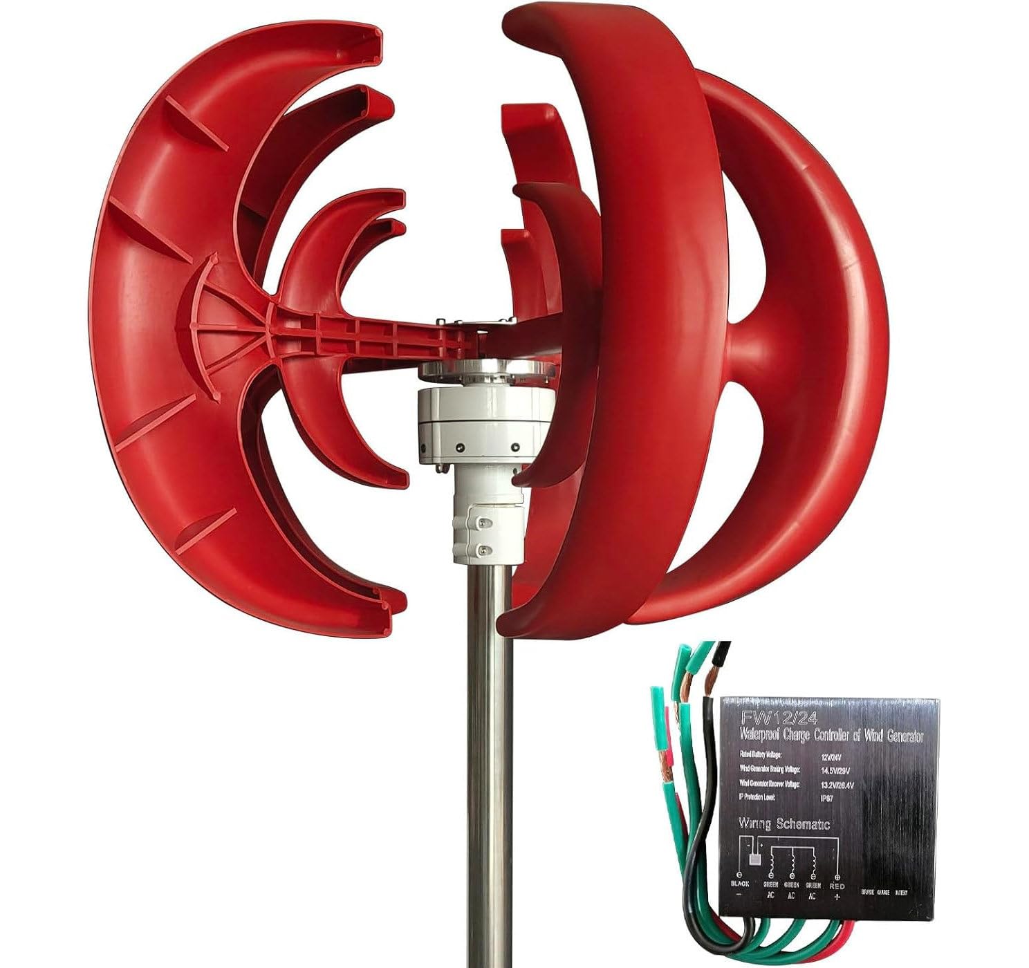 Éolienne axe vertical 24V sous forme de kit scientifique à monter, le cadeau idéal pour enfants