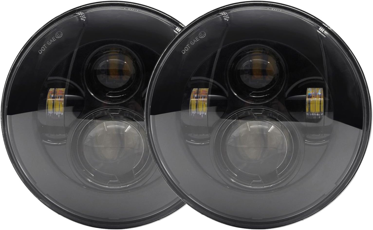 Big Easter Deals 7 Inch Headlights for Round Wrangler Headlight JK TJ LJ Hummer 1997-2017 LED Headlamps w/H4 H13 Adapters 90W