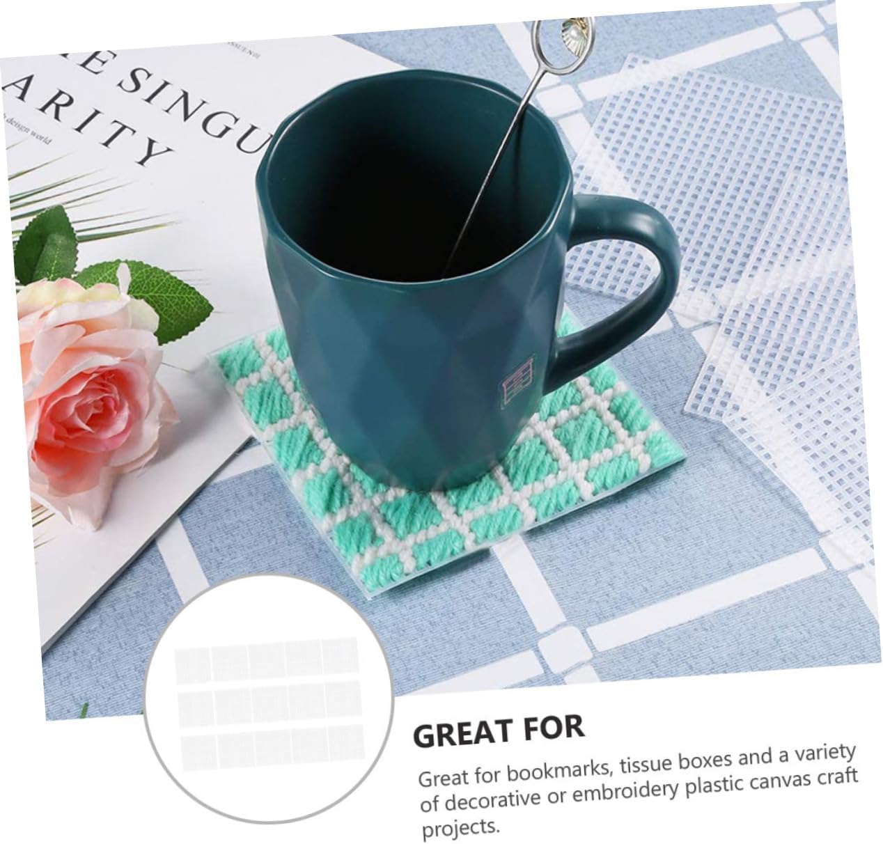 DOITOOL 25pcs Mesh Plastic Canvas Sheets for Cross and Crafting for Embroidery and Boys and Girls Projects Smooth for Easy Cutting and