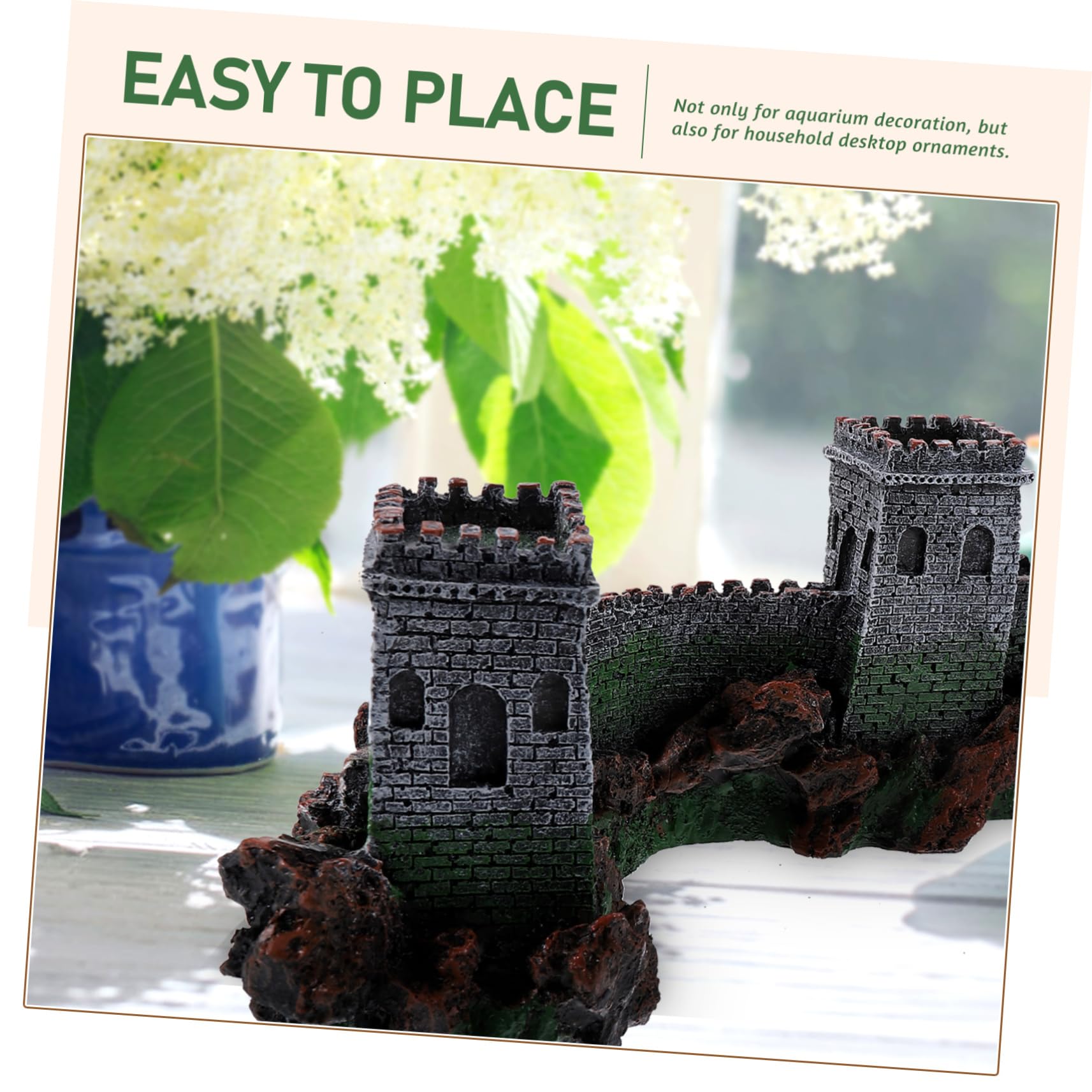 OUNONA Lot De 2 Décorations D'Aquarium en Pierre Grand Aquarium De Sable Grotte De Conque Ornements D'Aquarium Cachettes D'Aquarium Statue D'Aquarium en