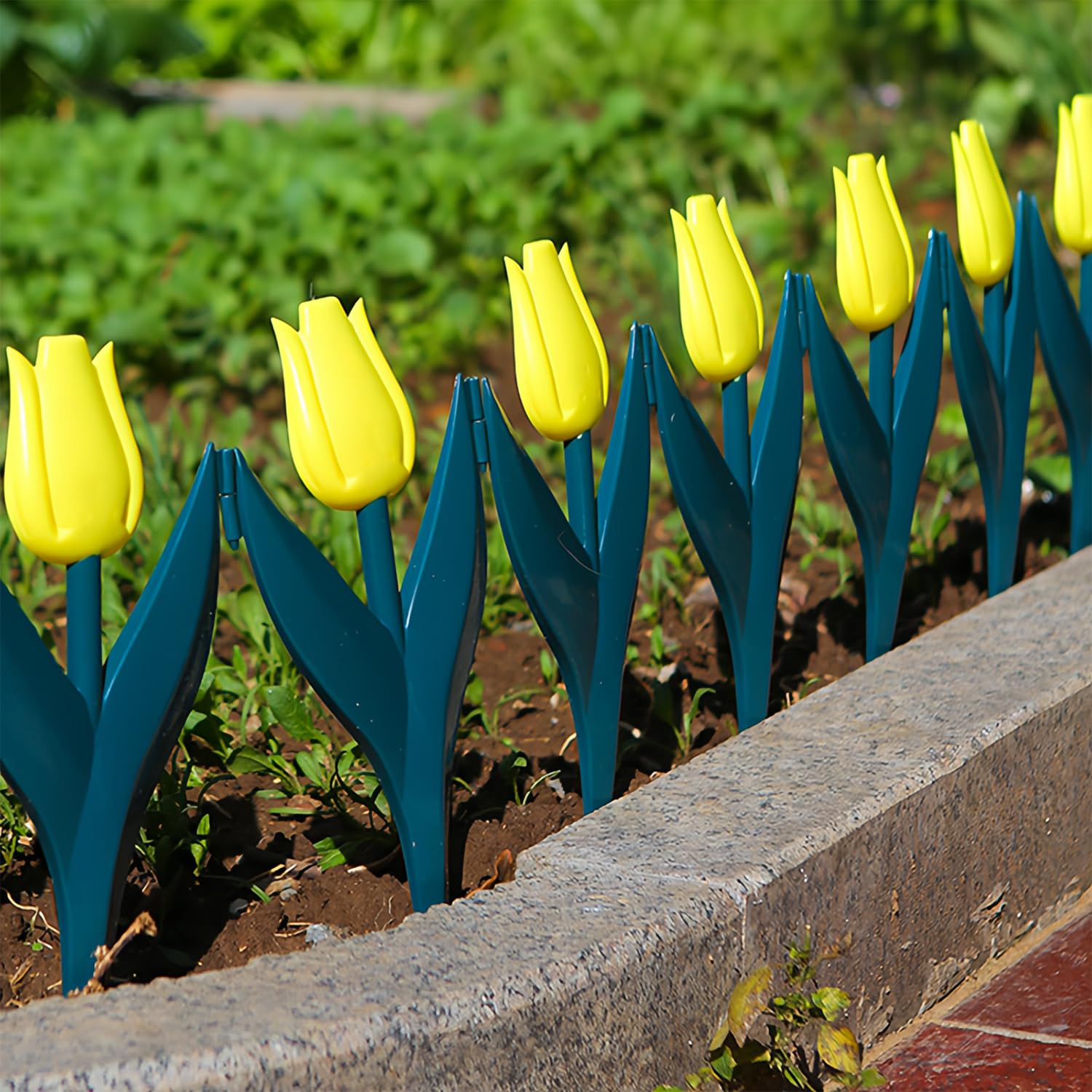 Tulip Edging Snapklik.com : 10Pcs Decorative Plastic Garden Edging Fence, Tulip ...