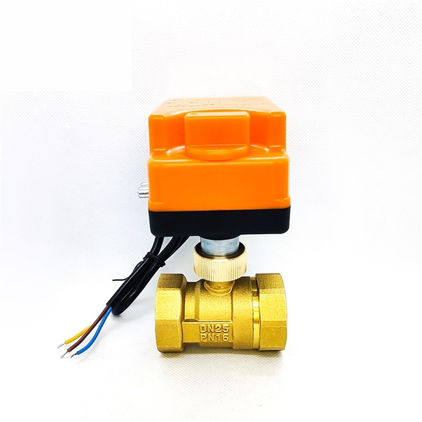 Válvula de bola eléctrica de 1" con bypass manual para cortes de luz en sistemas de 24V