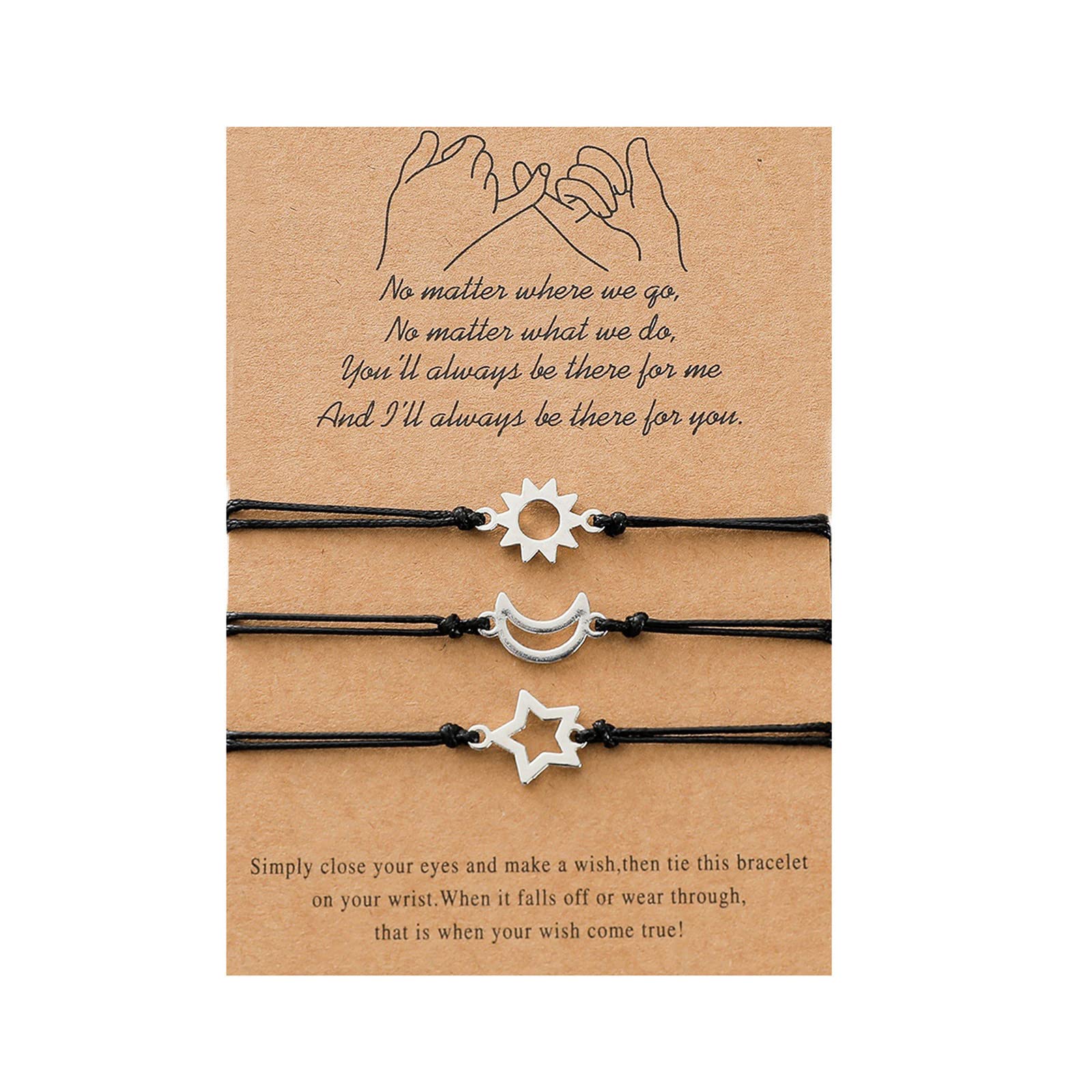 2-3Pcs Pinky Promise Love Heart Best Friend Bracelet Set Handmade Adjustable Couple Matching Braide Cord String Bracelet for Women Men Relationship Jewelry Christmas Gift, 6.3 inches, Metal, alloy (B0B7JBDC6V) Amazon Price History, Amazon Price Tracker