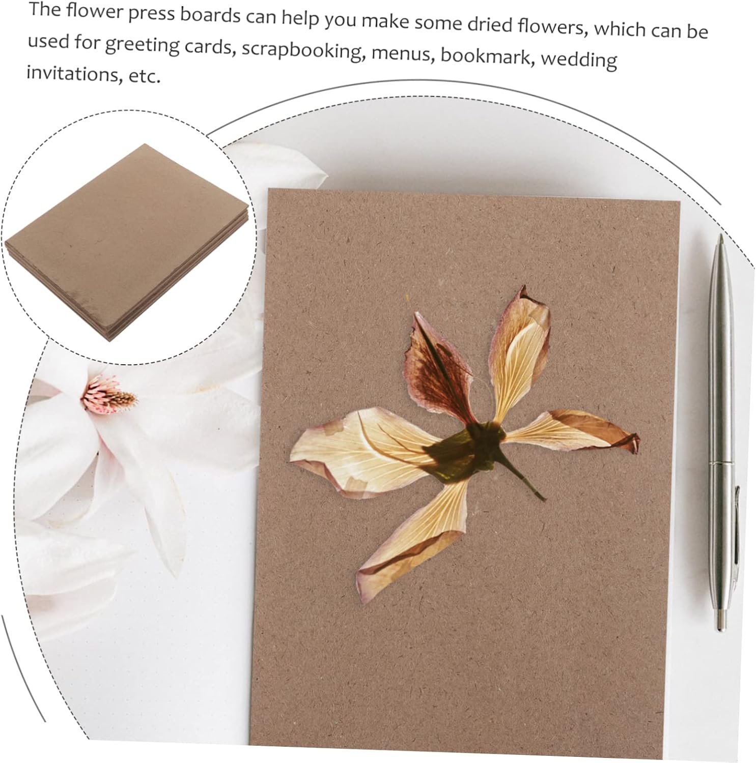 Flower Pressing Boards 6 Sheets Paper for Plants and Leaves