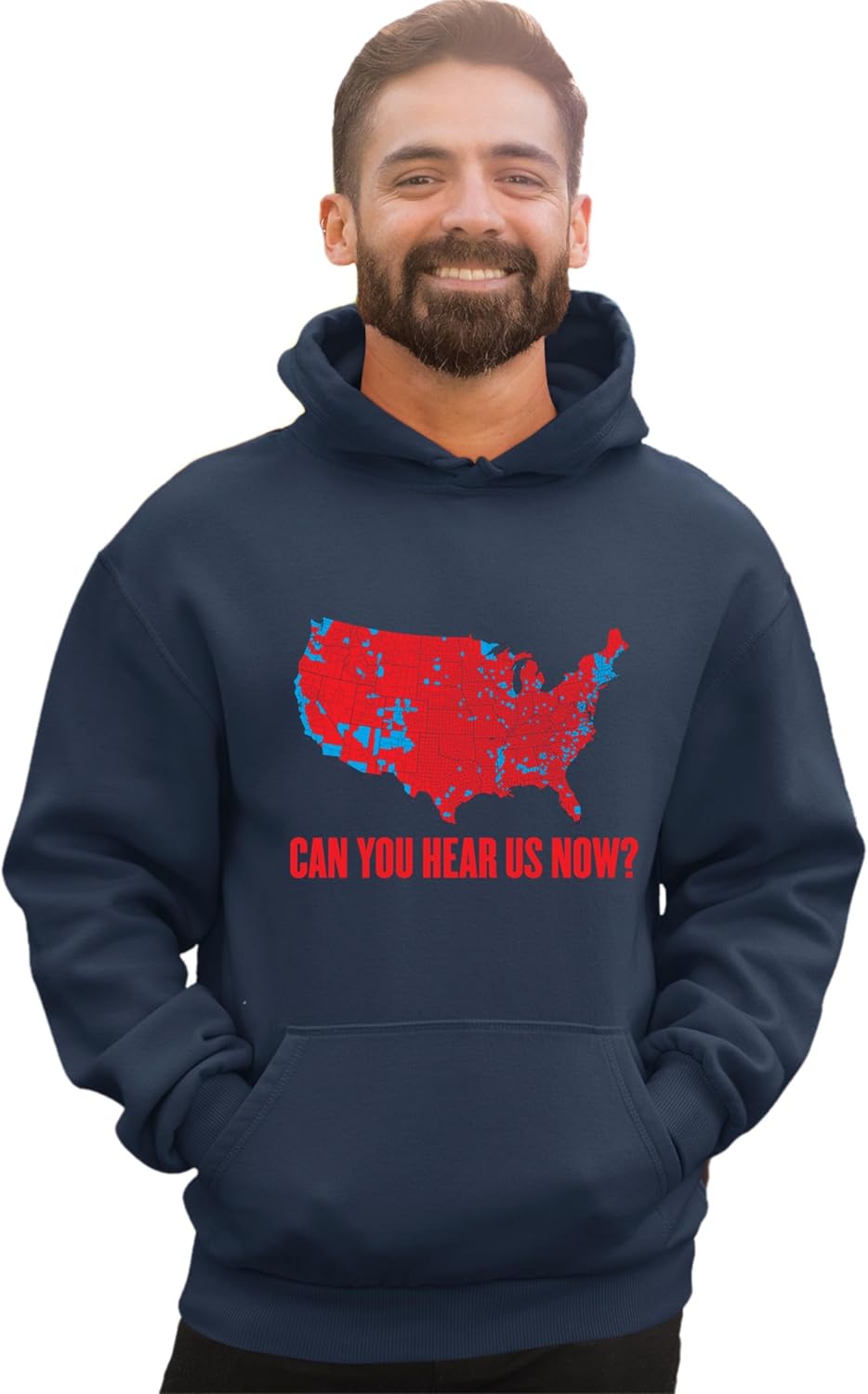Go All Out Can You Hear Us Now? USA Map Mens Women Sweatshirt Hoodie