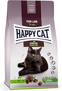 Happy Cat 70584 - Sterilised Adult Weide Lamm - Katzen-Trockenfutter für sterilisierte Katzen und Kater - 1,3 kg Inhalt product image