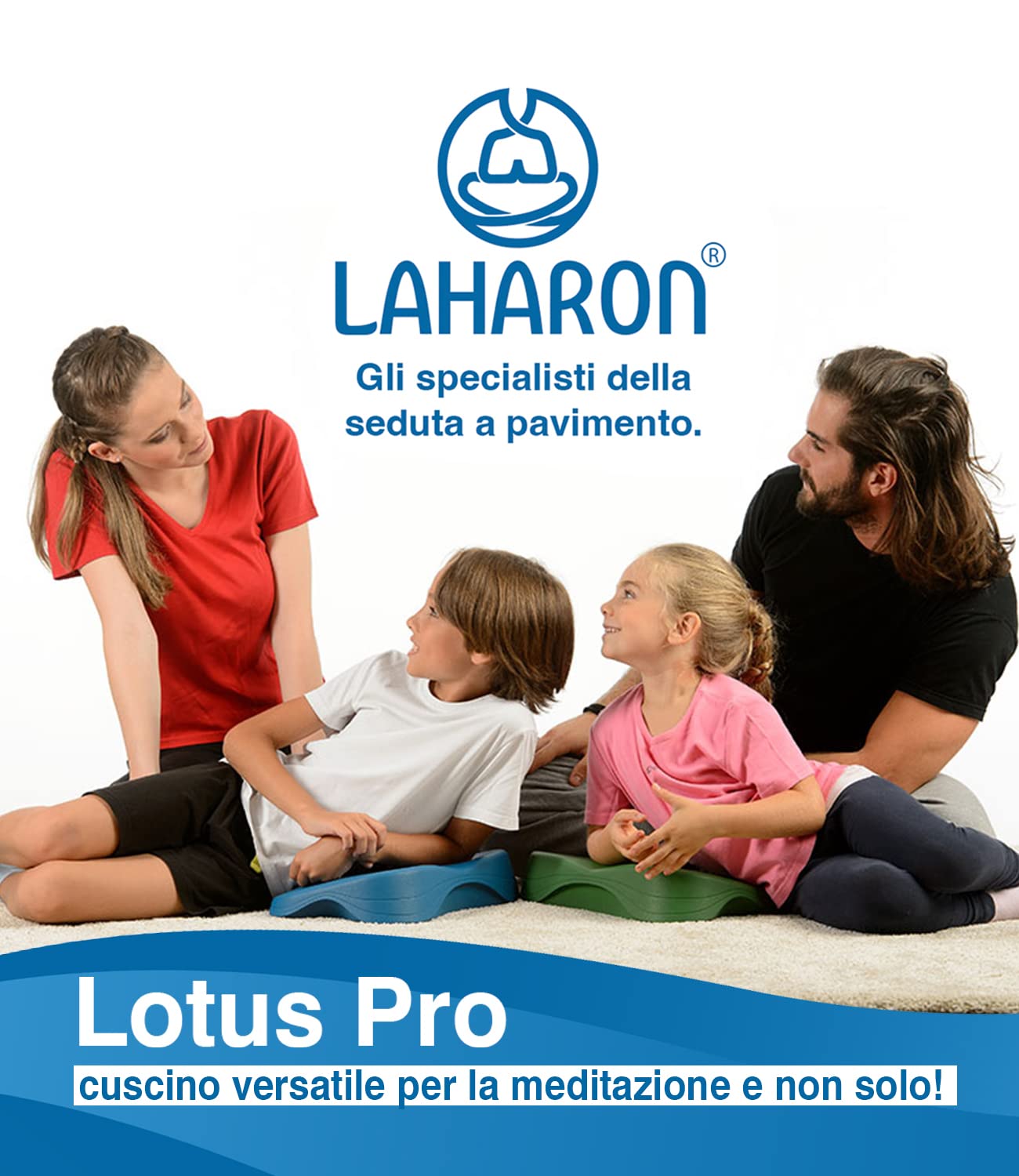 LAHARON Cuscino Yoga Lotus Pro Viola - Cuscino da Meditazione per Mantenimento Postura Corretta - Cuscino Meditazione Yoga Anatomico - Ergonomico, Anallergico e Made in Italy