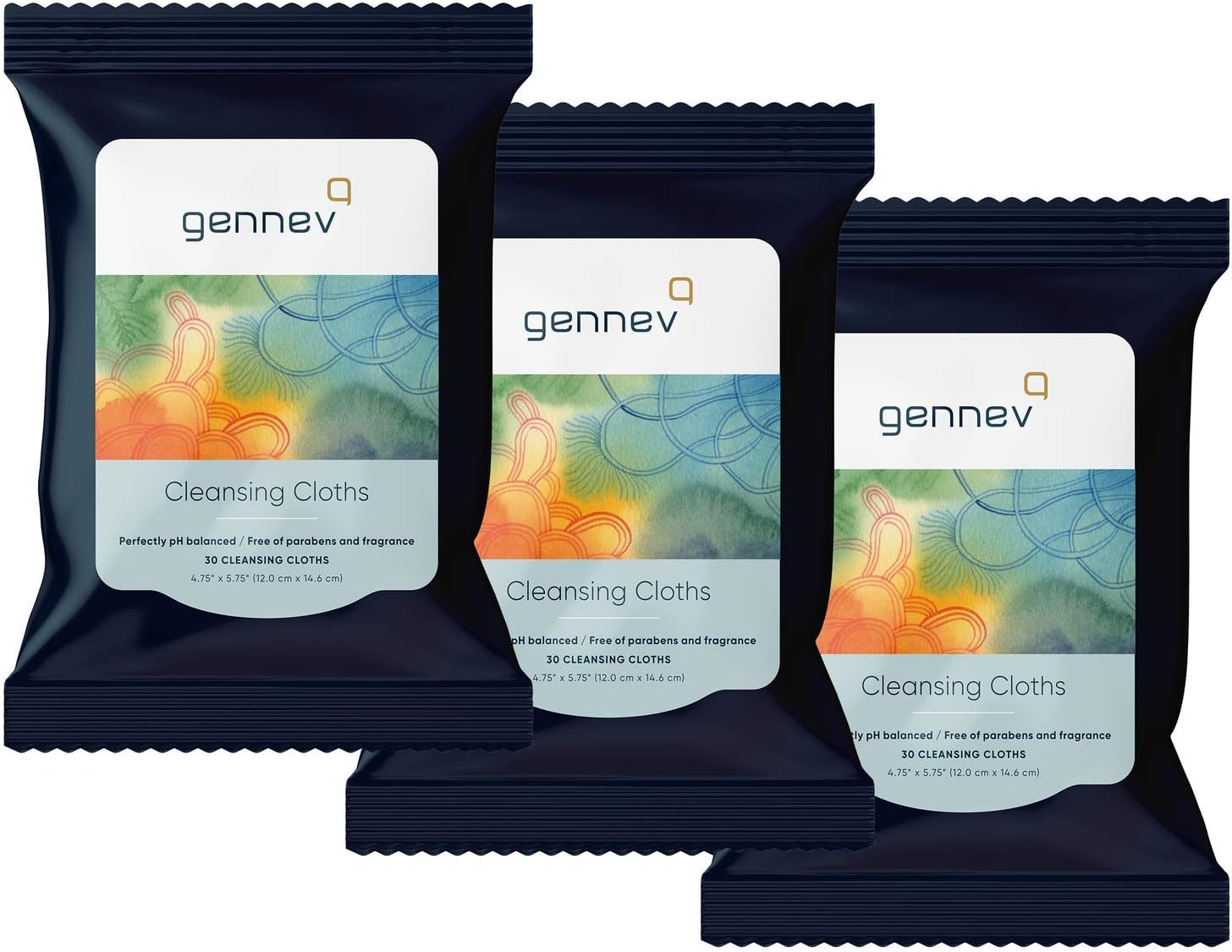 Gennev Feminine Wipes for Women - Ultra-Gentle and Moisturizing Cleansing Cloths for Sensitive Skin - All-Natural for Your Intimate Area, pH-Balanced, Free of Parabens and Fragrance (90 Count)