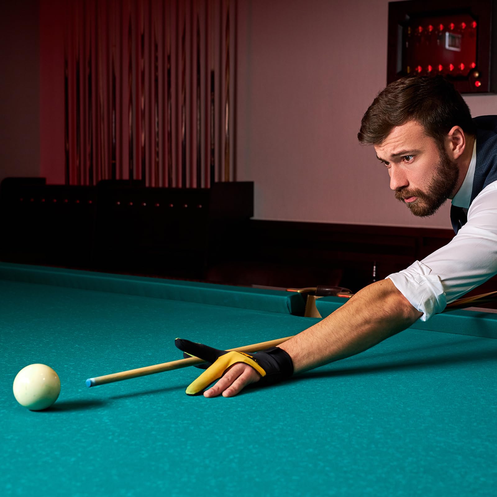 PATIKIL Gants de Billard pour Main Gauche, Accessoires pour Billard, Snooker, Carambole