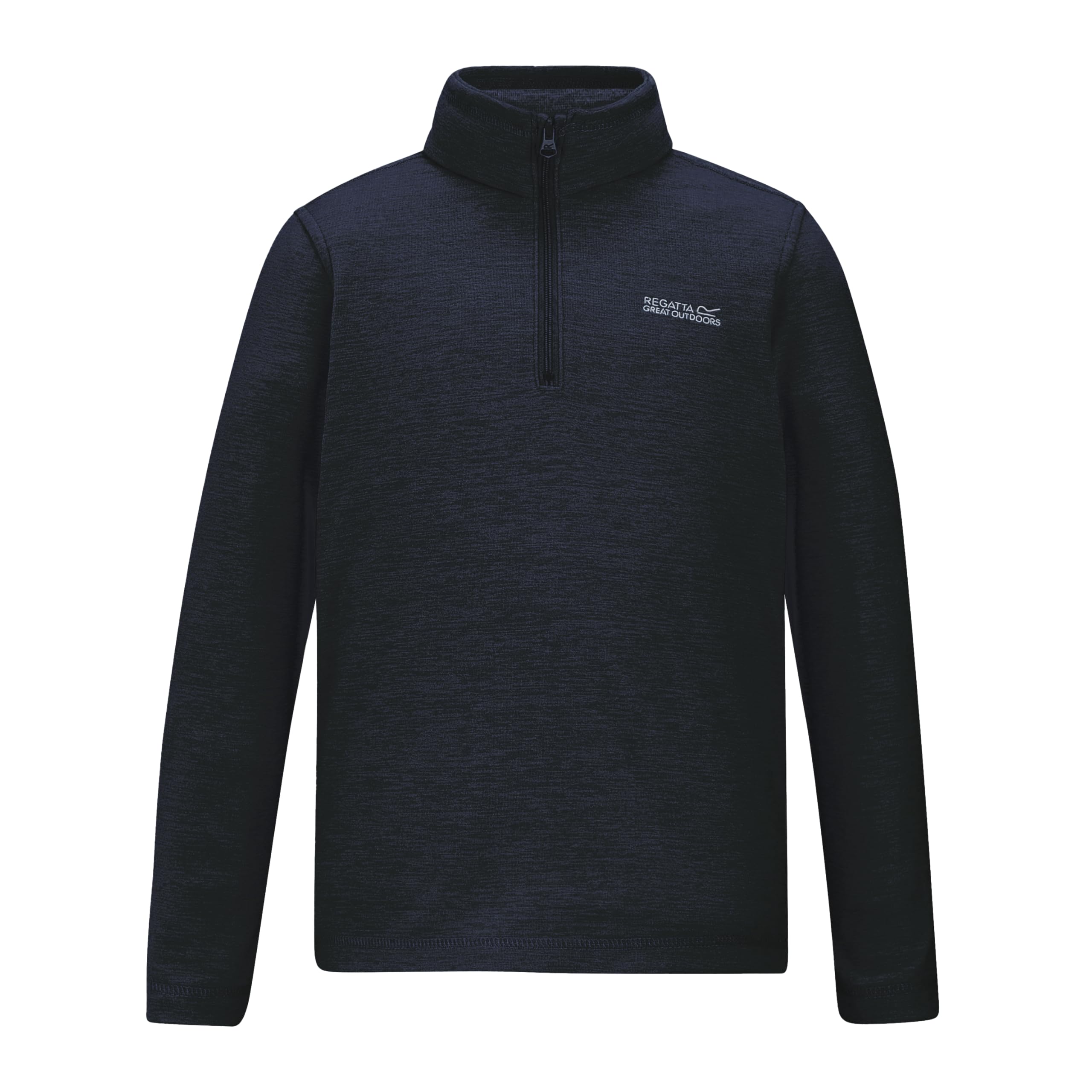 Regatta Kids Hot Shot Marl Half Zip Fleece Warm Anti-Pill Quick Dry Winter Layer Top Blue