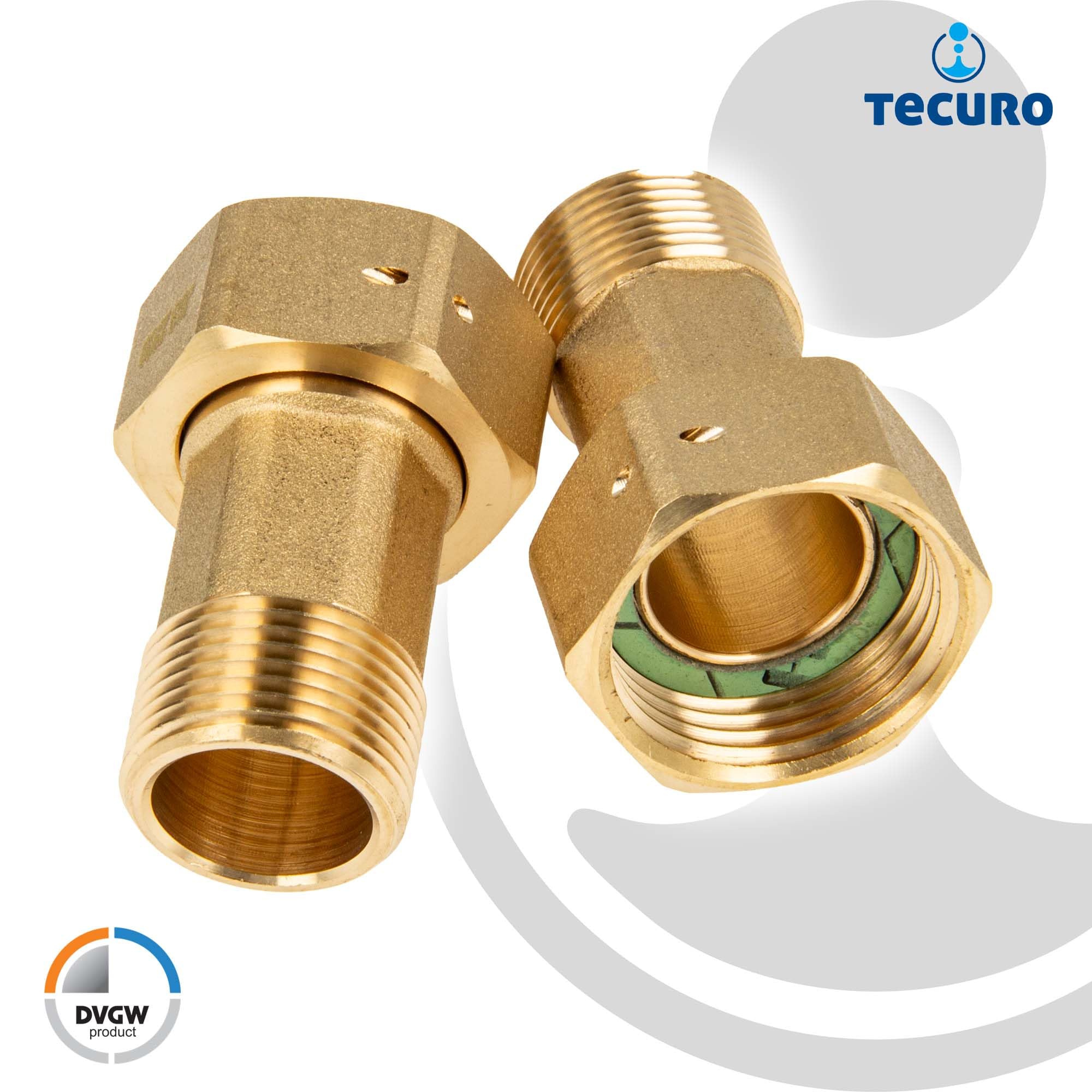 Image secondaire de Tecuro Lot de 2 raccords à vis pour compteur d’eau 1