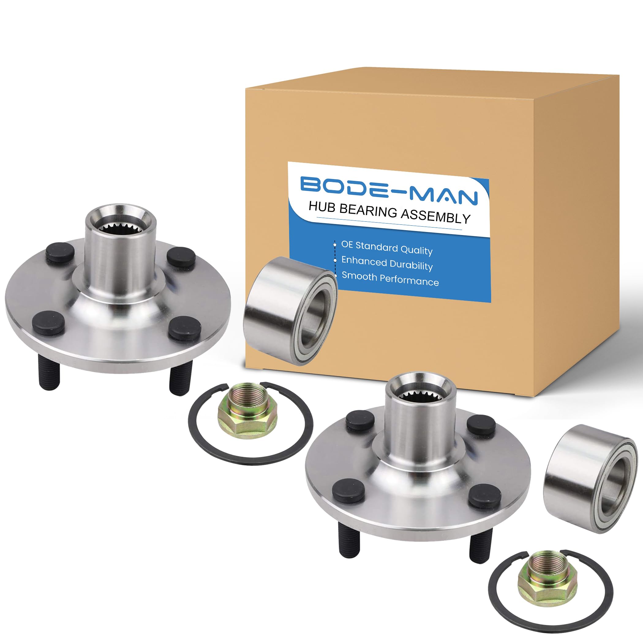 Amazon.com: Bode-man Pair 2 Front Wheel Hub & Bearing Repair Kit