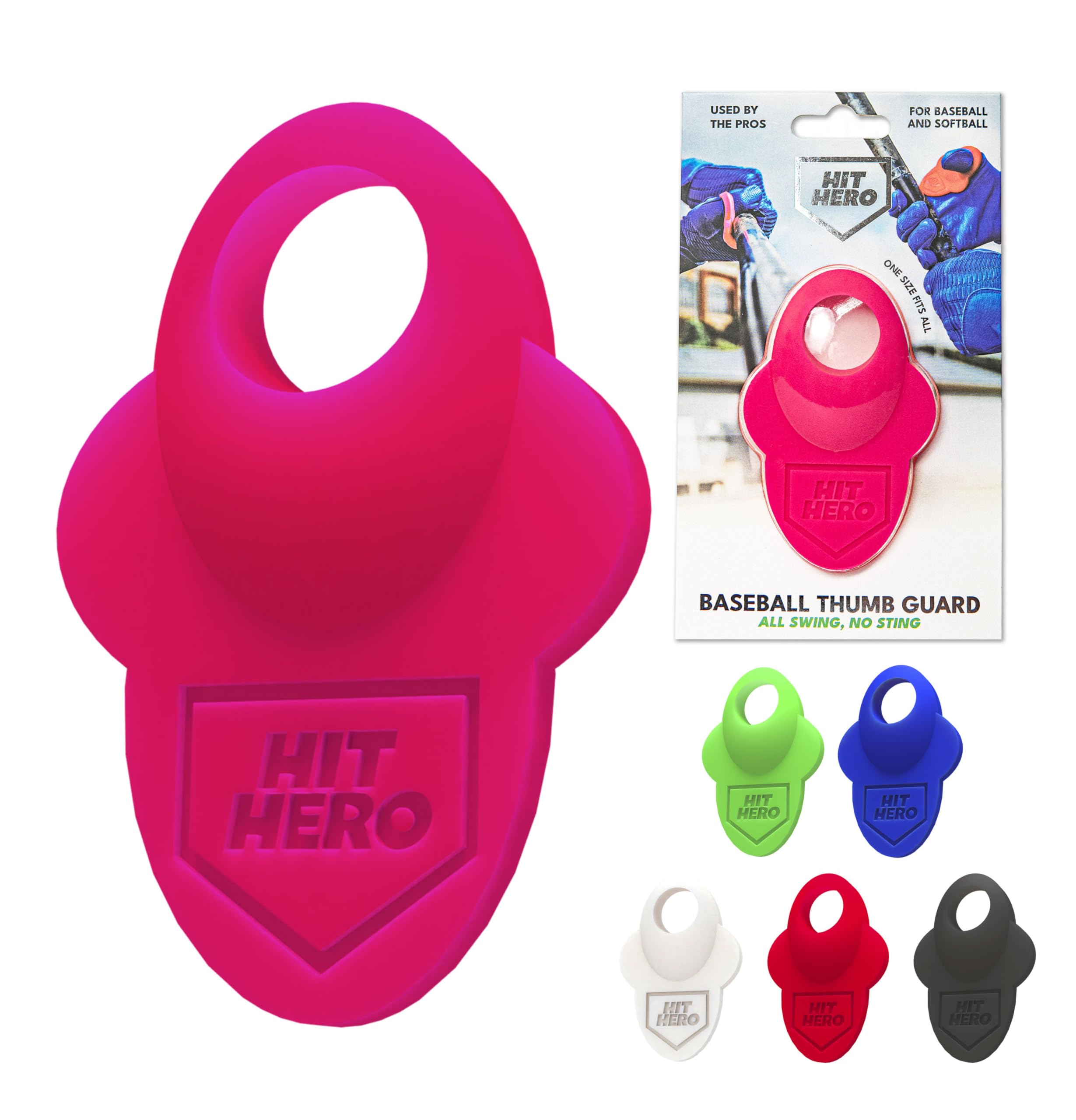 Hit Hero Baseball Thumb Guard, Batters Batting Grip, Finger Guard, Accessory, Batting Protection, Reduce Bat Sting, Hitter, Tool, Bat, Hitting