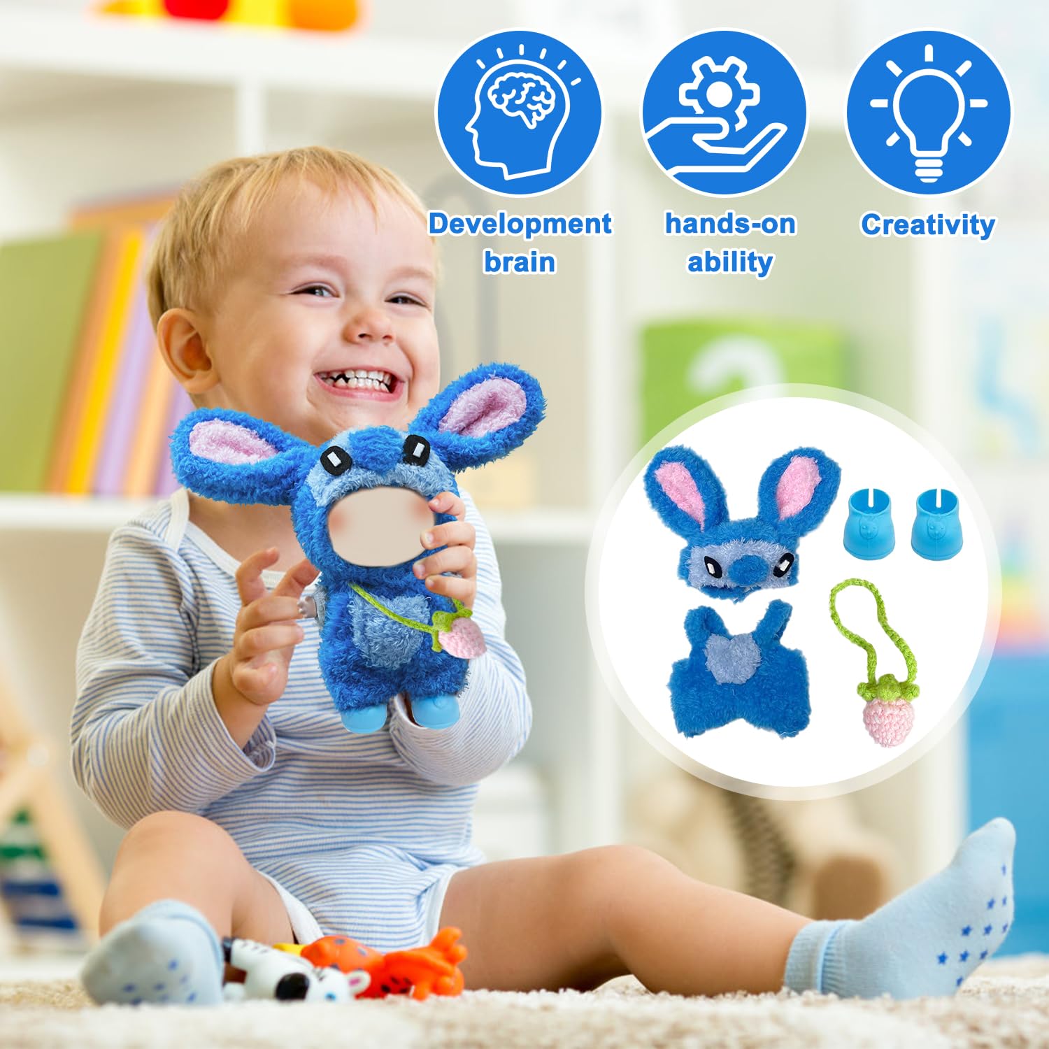 Vestiti Per Bambole Di Peluche Da 17 Cm - Abiti Coordinati Per Seduta E