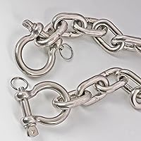 Vista 8 de Cadena de anclaje de barco de acero inoxidable 316 con 2 grilletes anti-apagado, grado marino