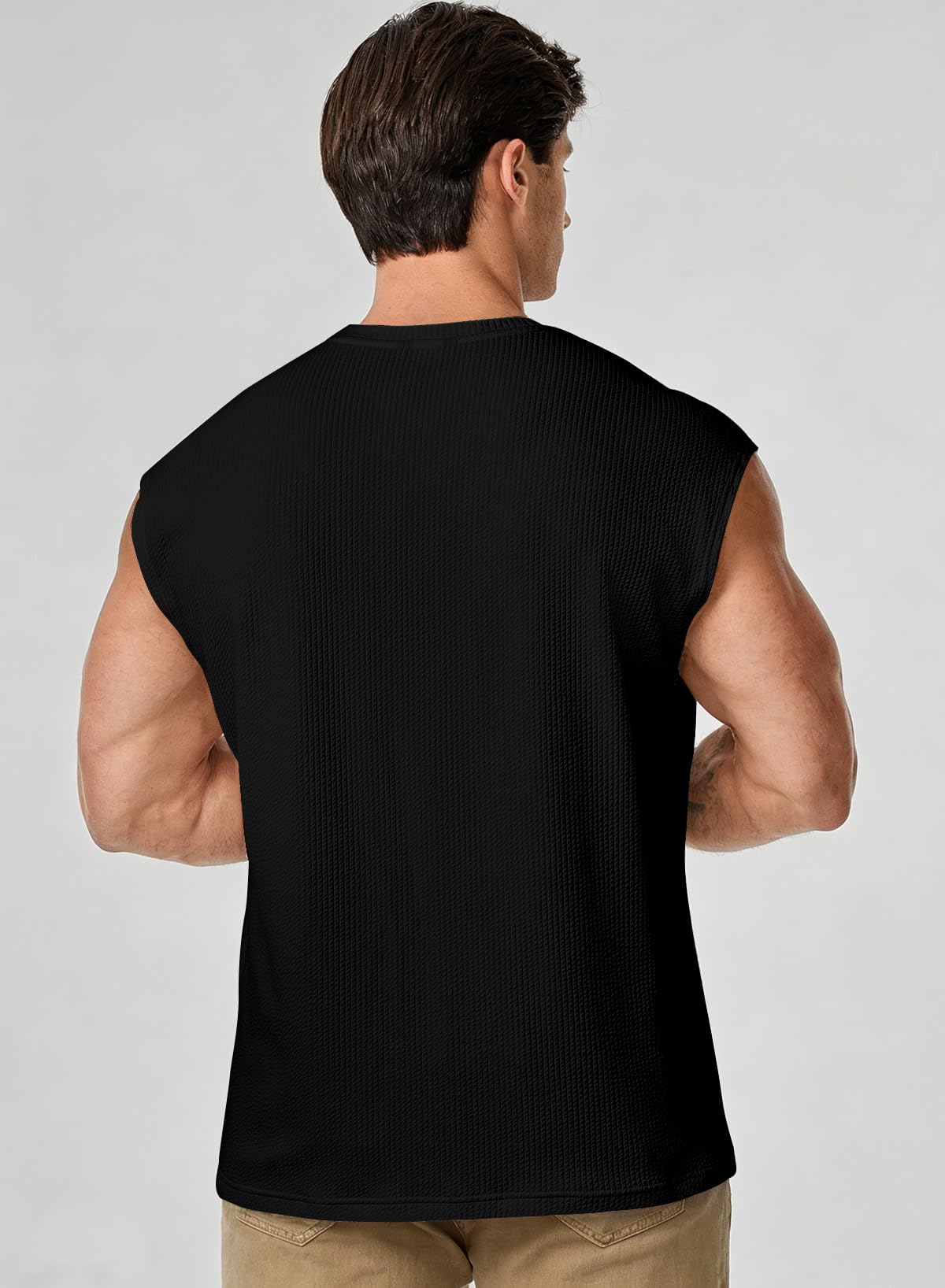 Tank Top Herren Texturiert Ärmellos Oversize Fitness Streetwear in vielen Farben und Größen