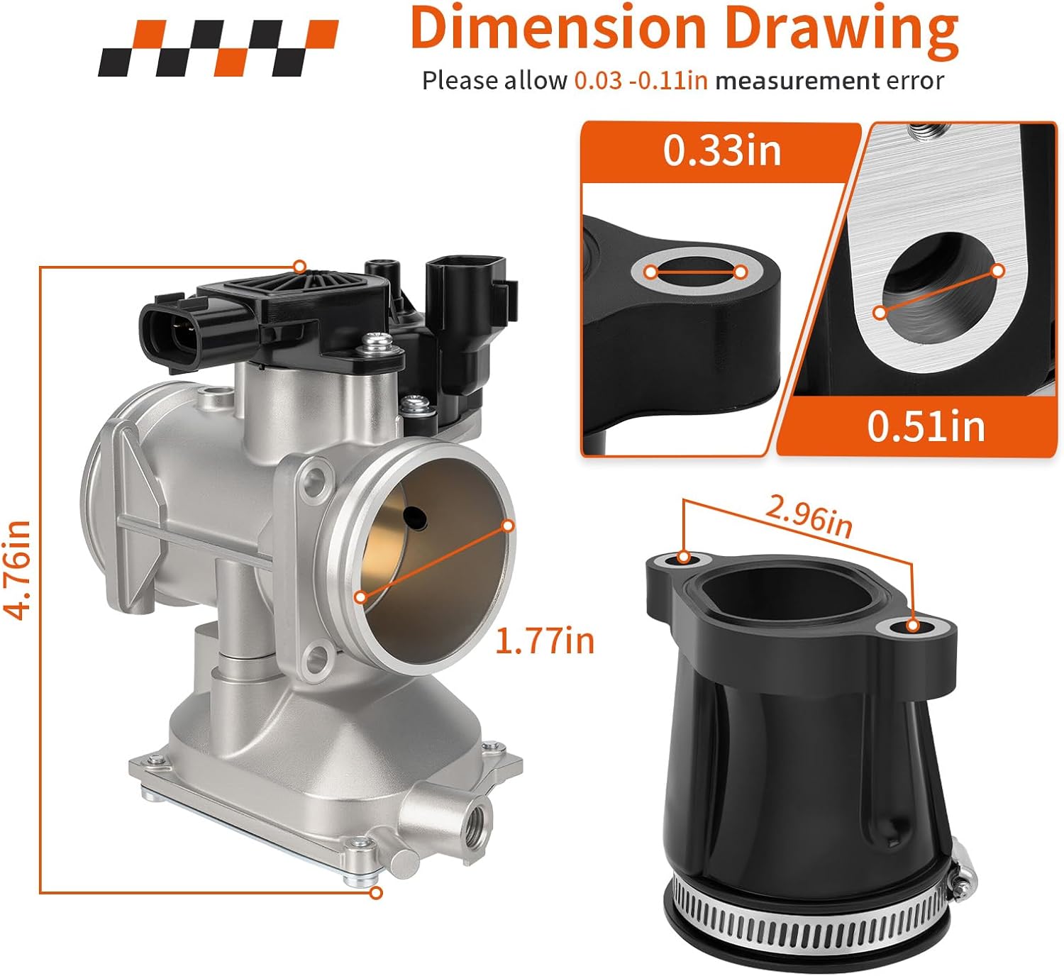 Throttle Body W/Intake Manifold For Polaris RZR 570 2012-2016 Ranger 570 2014 Sportsman ACE 570 2015 ACE 570 2016 1204284 1205098