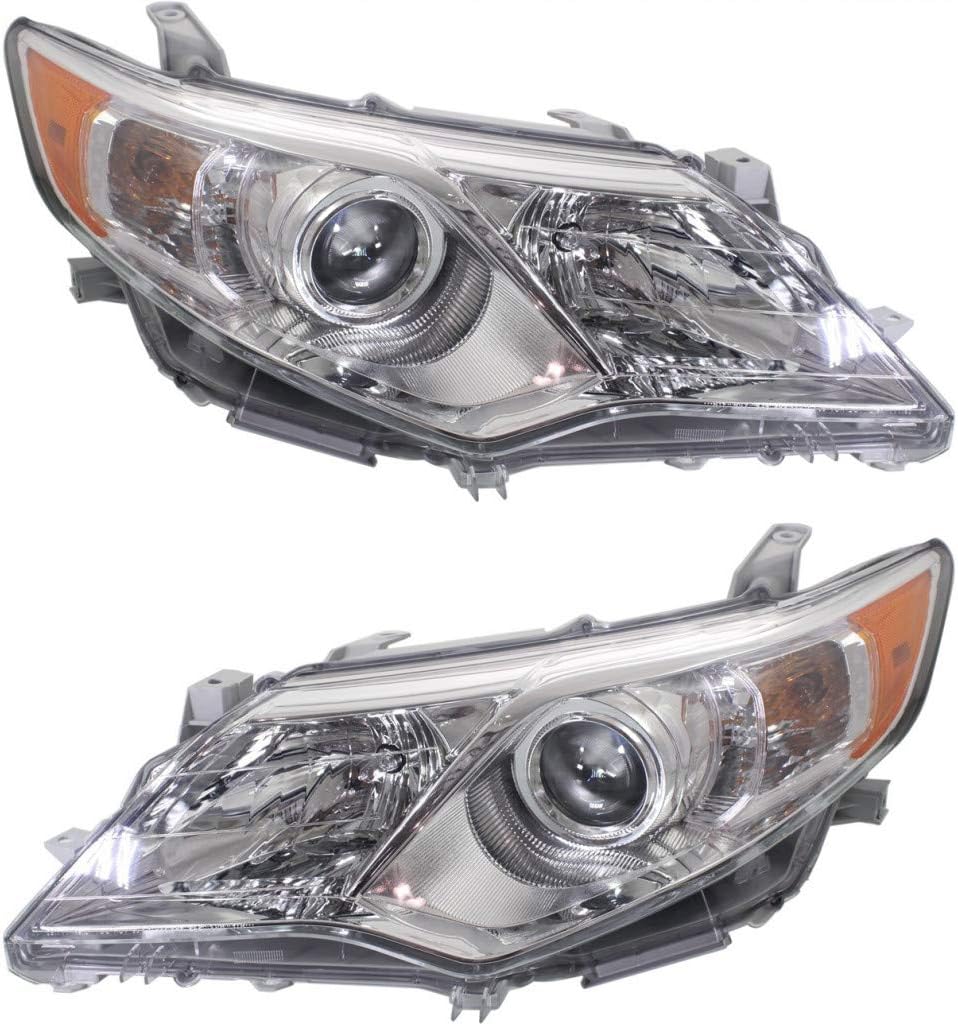 CarLights360: For Toyota Camry Headlight Assembly 2012 2013 2014 Passenger Side | w/Bulbs | CAPA Certified | TO2503211