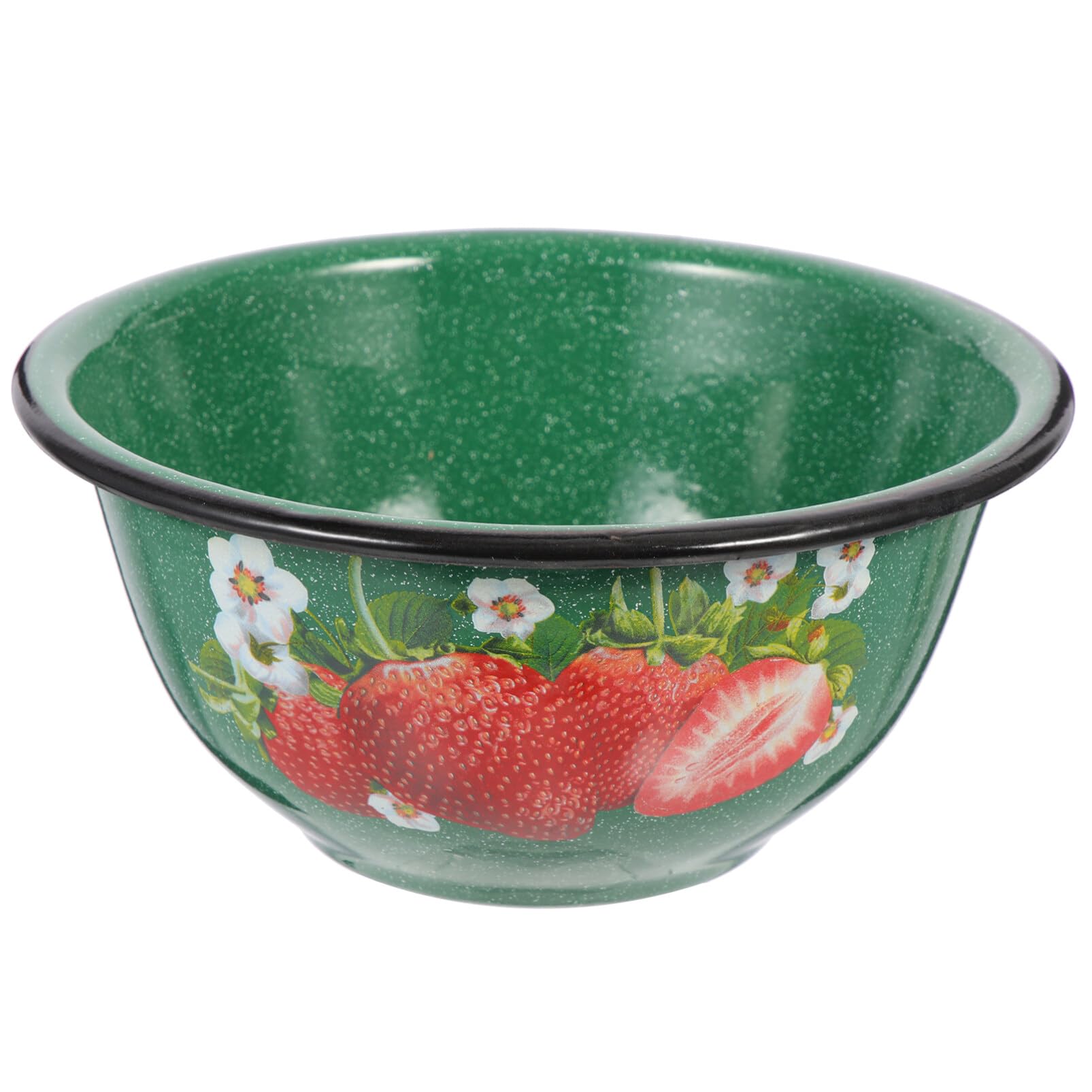 SHERCHPRY Large Vintage Enamel Bowl, Vintage Enamel Bowl, Ware Mixing, Ware Lunch Supply for Home Decoration (Green)