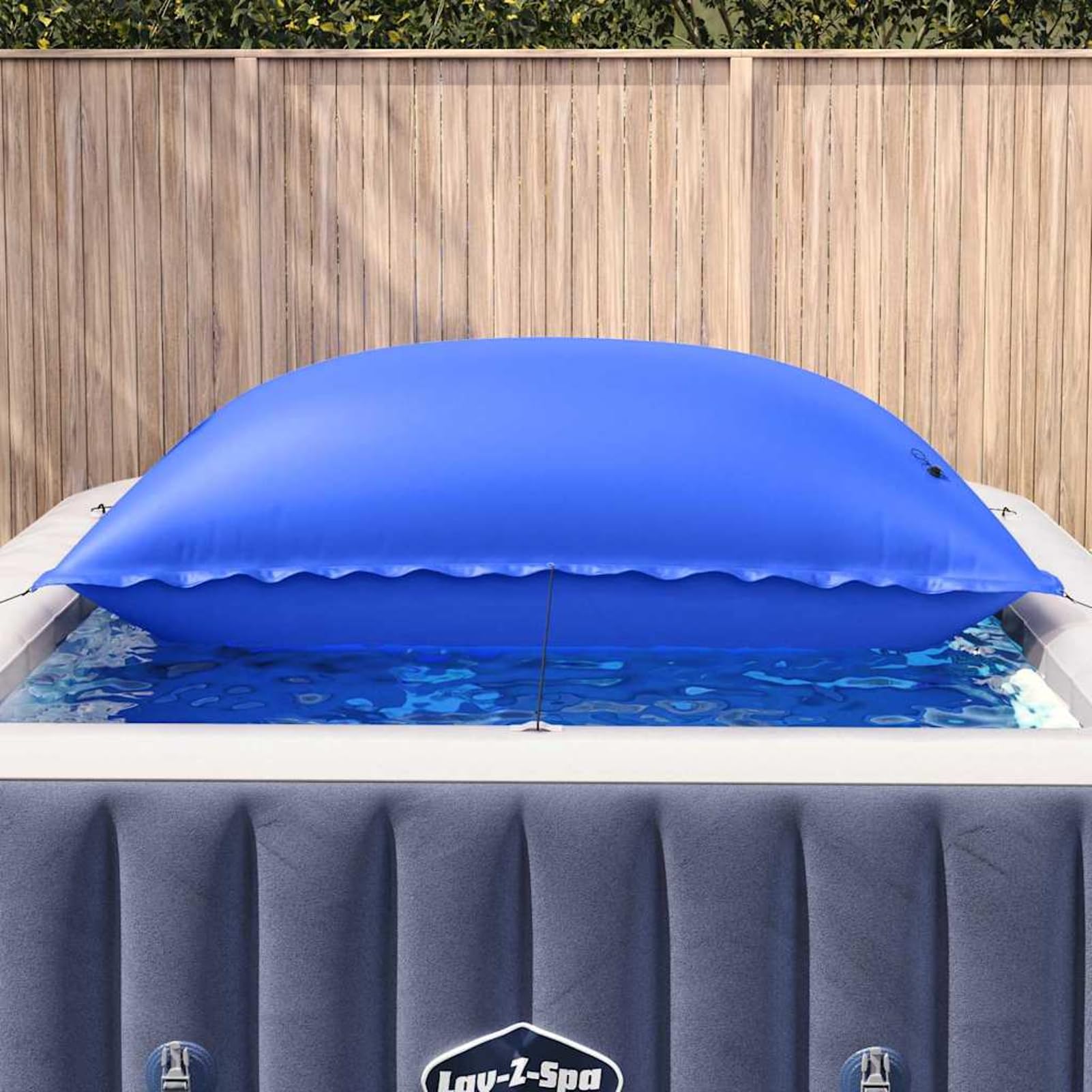 Gecheer Rechteckiges Pool-Kissen, 500 x 250 x 160 cm, PVC, Blau, für Sommer-Entspannung und Dekoration