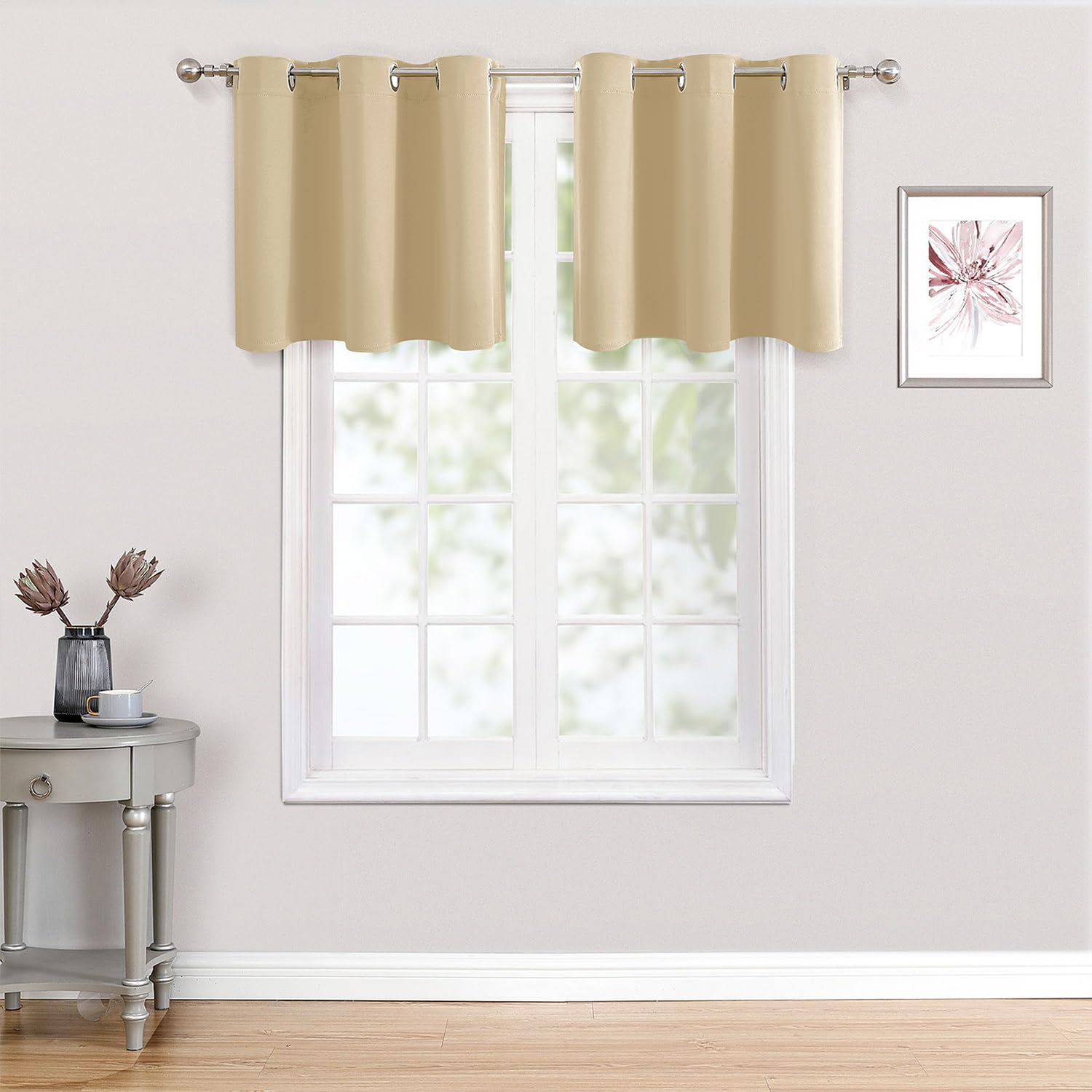 ChrisDowa Small Blackout Curtains for Kitchen and Bedroom 36 Inches Long