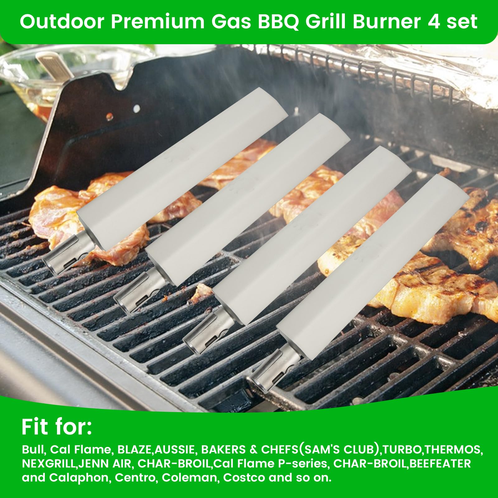 J&HYBBQ Quemador de acero inoxidable 16516, 16-0.12 pulgadas