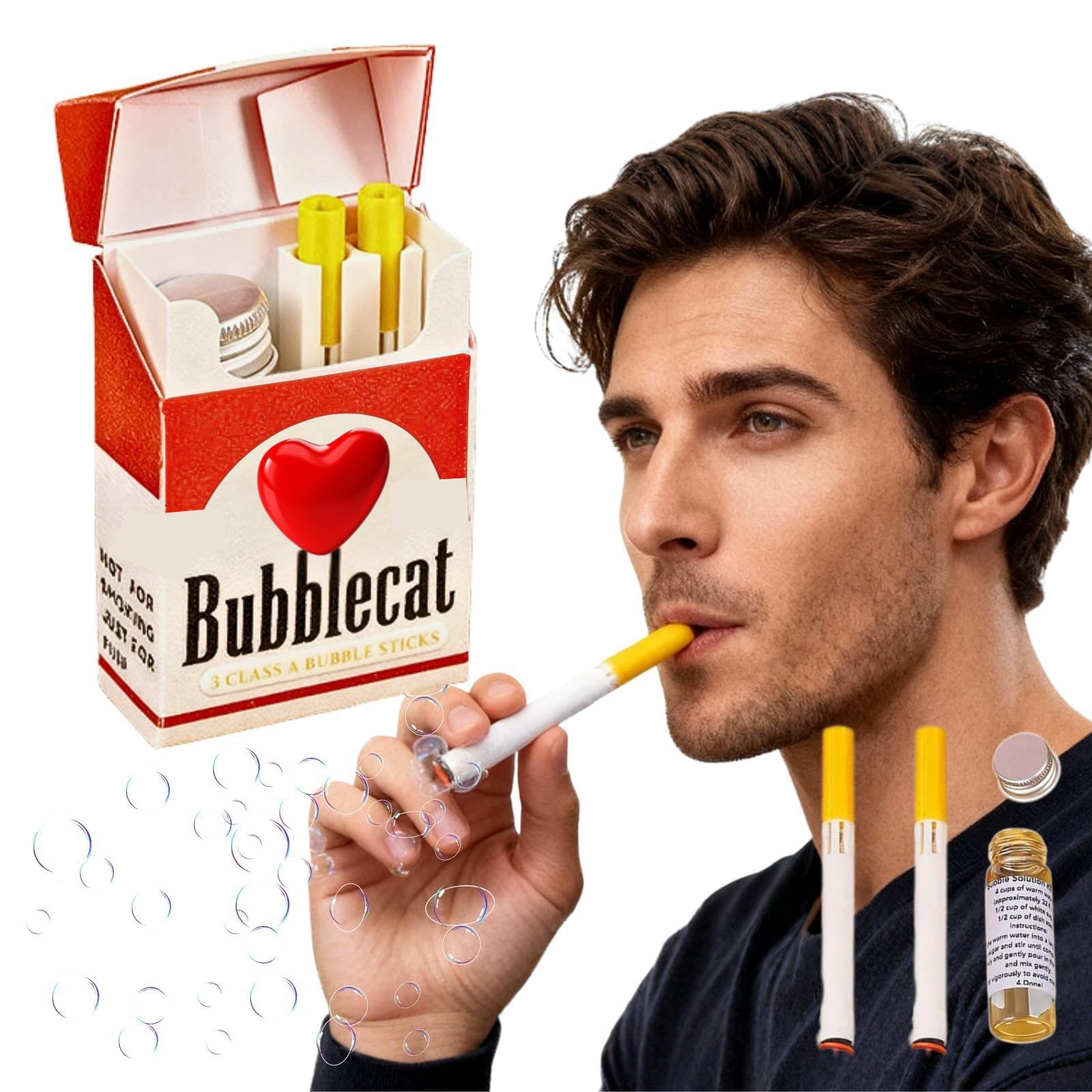 AXONKIT Bubble Cigarette Stress Relief Toy Fake Mini Blower Sticks  Relaxation Birthday Christmas Party Gift, for Men Women : Amazon.ae