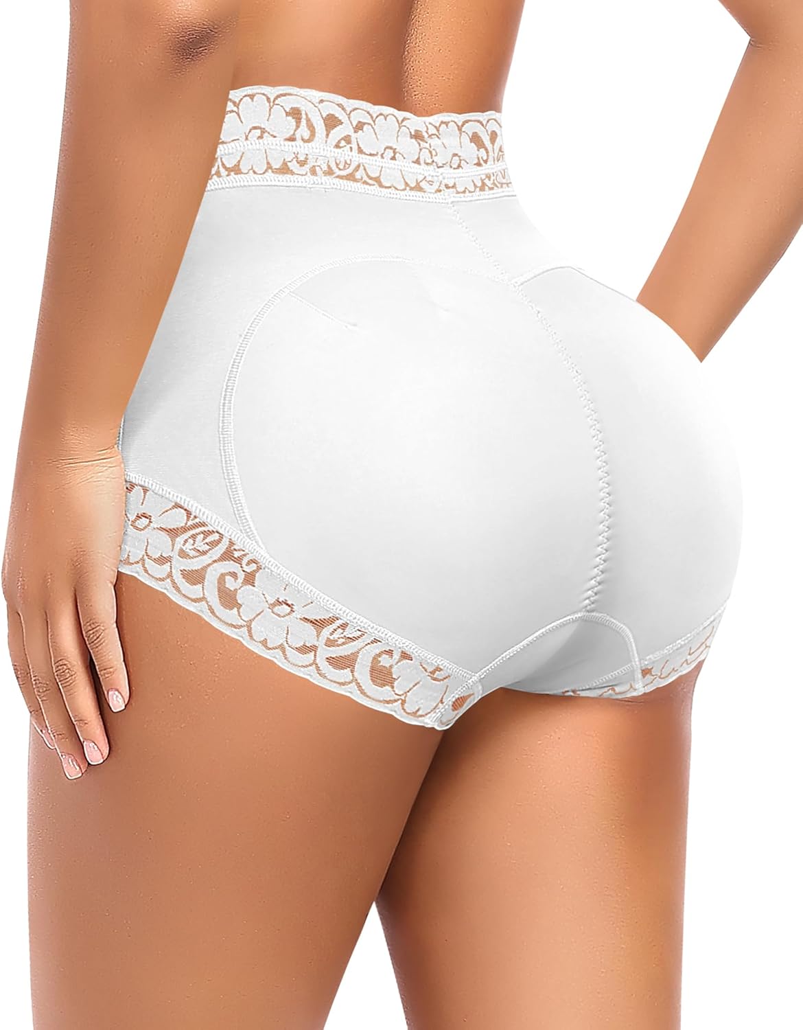 DERCA Butt Lifting Panties Padded Underwear for Women Booty Pads Butt Enhancer Lace Shapewear Panty