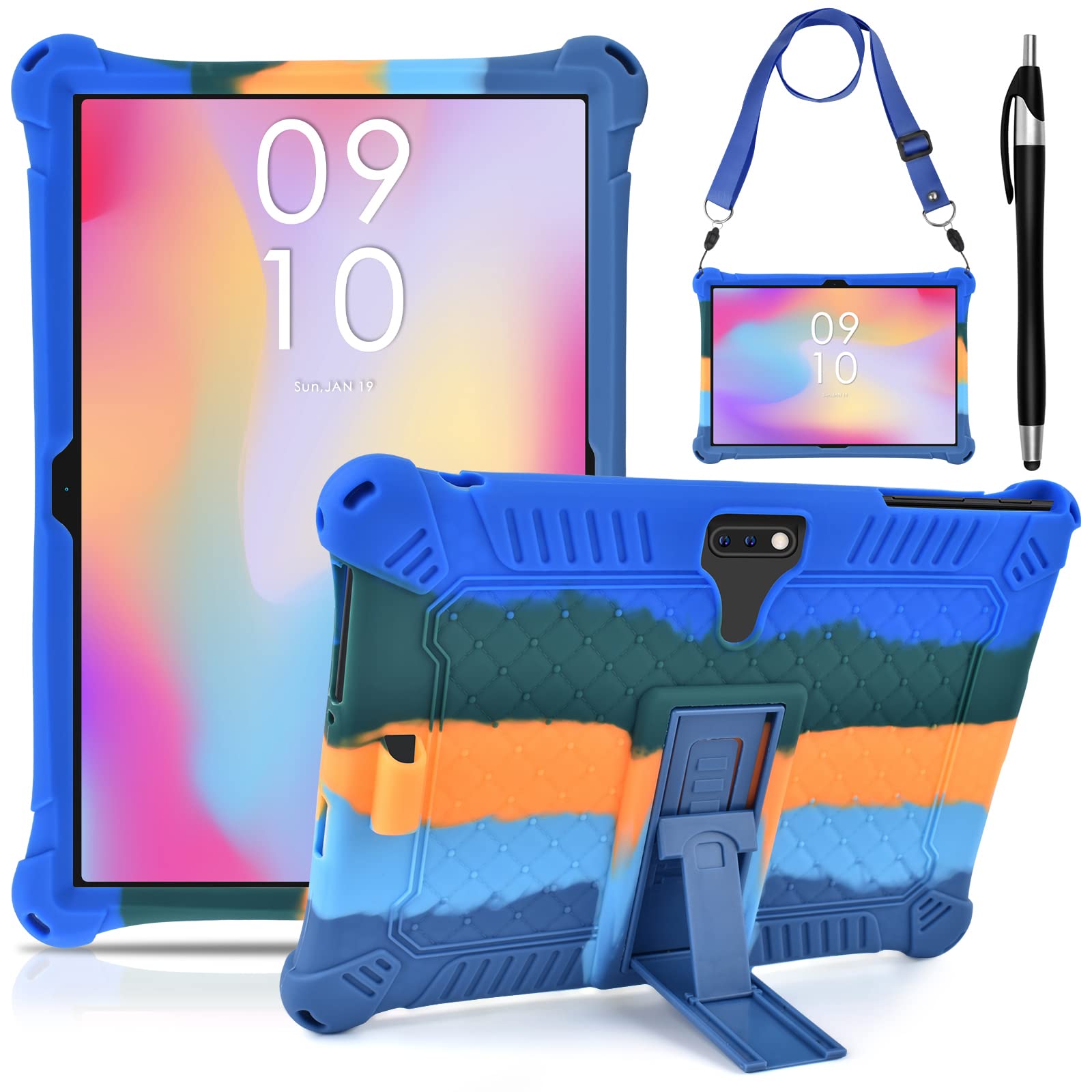 DETUOSI 10.1 inch Tablet Case Compatible with Feonal 10", ANTEMPER Touch 10.1, Gowin Touch 10.1, WECOOL WM1001R 10 inch, Soft Silicone Lightweight