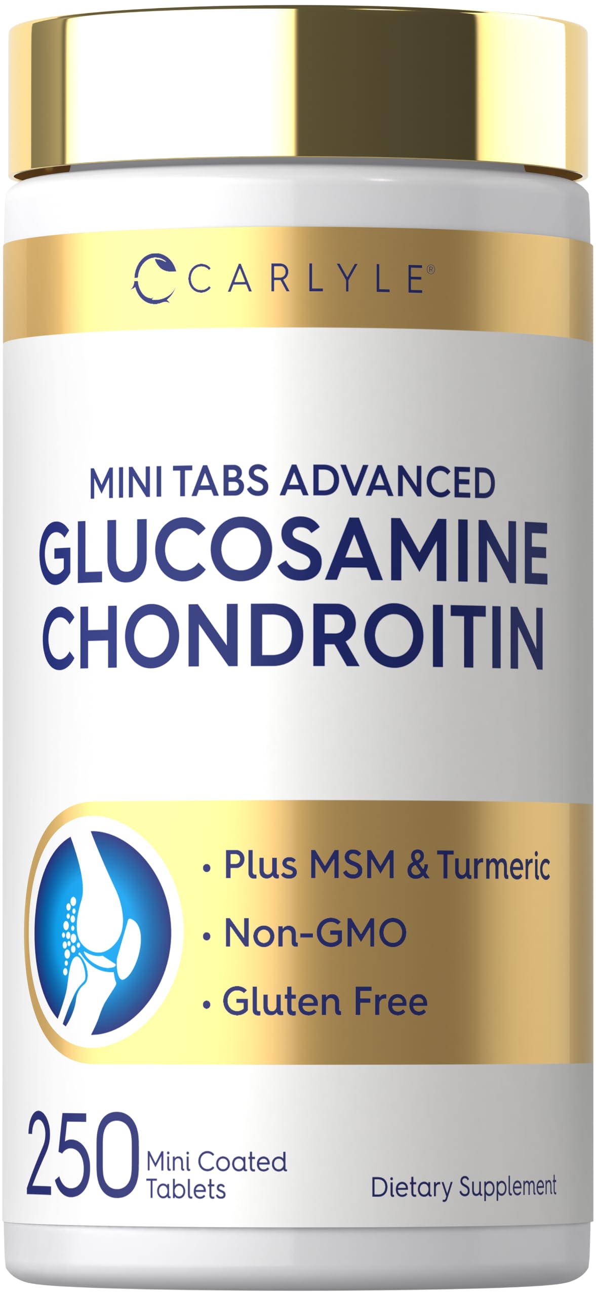 Carlyle Glucosamine Chondroitin MSM | 250 Mini Tablets
