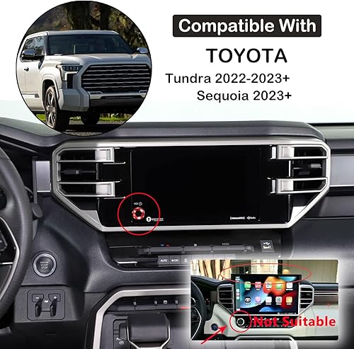Miniatura 10 de Anillo de perilla de modo de conducción de automóvil apto para ToyotTundraSequoia 2022-2023 de aluminio para retrovisor, perilla de ajuste del
