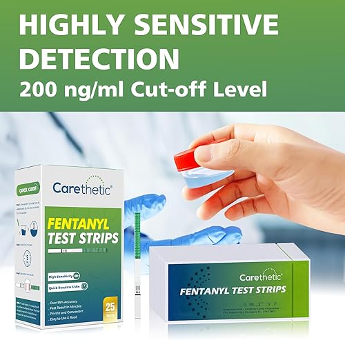 Miniatura 2 de Tiras de prueba de fentanilo para detección rápida - Kit de prueba de fentanilo Carethetic - Tiras de prueba FTS de alta sensibilidad y calidad