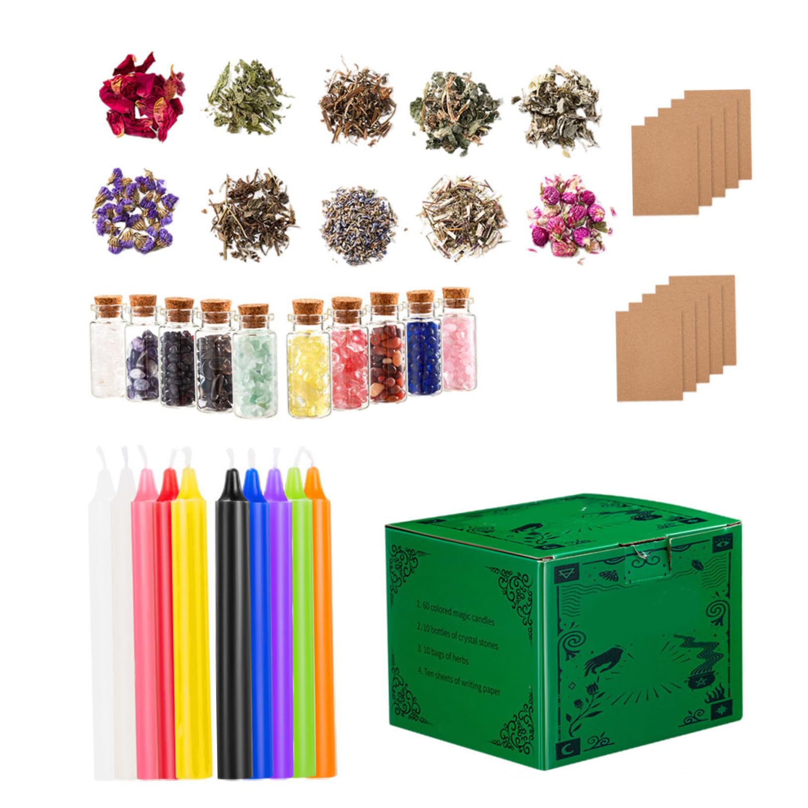 Juego de Velas Aromáticas para Brujería, 1 Set, para Rituales