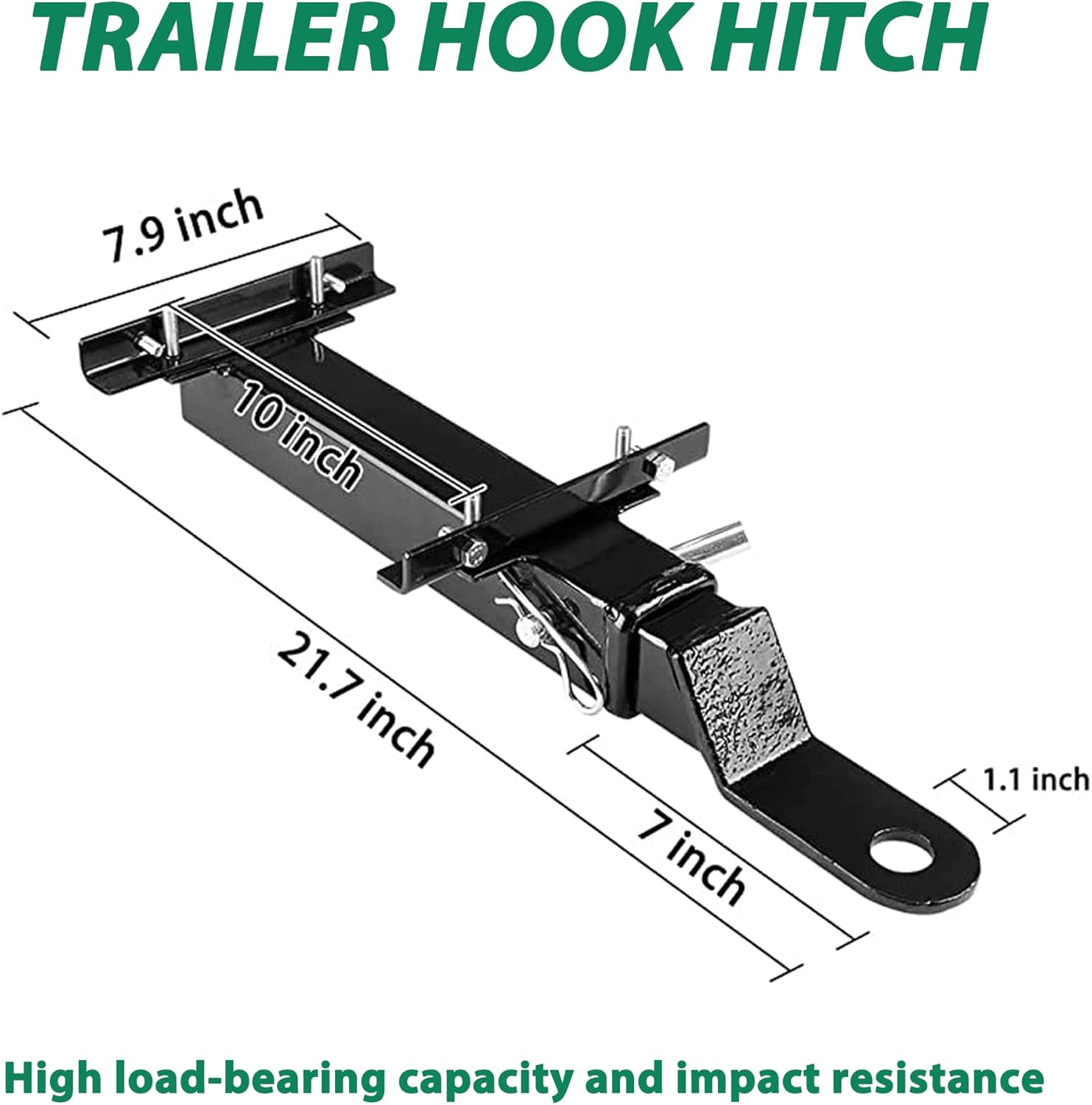 10L0L Universal Safety Golf Cart Rear Grab Bar and Trailer Hook with Receiver Fit for The Back Seat of Club Car EZGO and Other