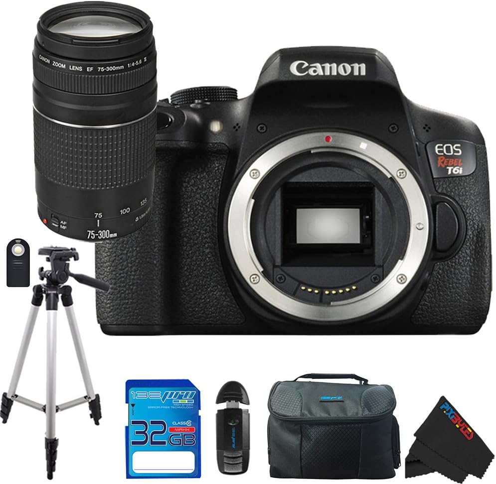 Amazon Com Canon Eos Rebel T6i Dslr Camera Body Only Pixi Essentials Accessory Bundle Camera Photo Amazon Com Canon Eos Rebel T6i Dslr Camera Body Only Pixi Essentials Accessory Bundle Camera Photo