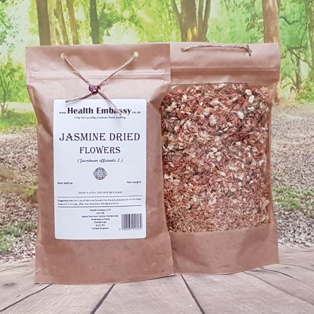 Health Embassy Fleur de Jasmin Tisane | Jasminum L | Jasmine Flower Tea (50g)