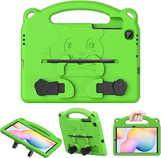 MoKo Case Compatible with Galaxy Tab S6 Lite 2020, Heavy Duty EVA Foam Kids-Friendly Bear Cover with Hand-Grip & Stand & Pen Holder Fit Samsung Galaxy Tab S6 Lite 10.4 2020 SM-P610/P615 - Green
