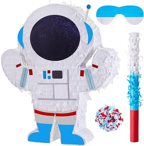Piñata de astronauta de 145 x 122 x 295 pulgadas decoraciones de fiesta del espacio exterior suministros de fiesta con temática espacial con papel