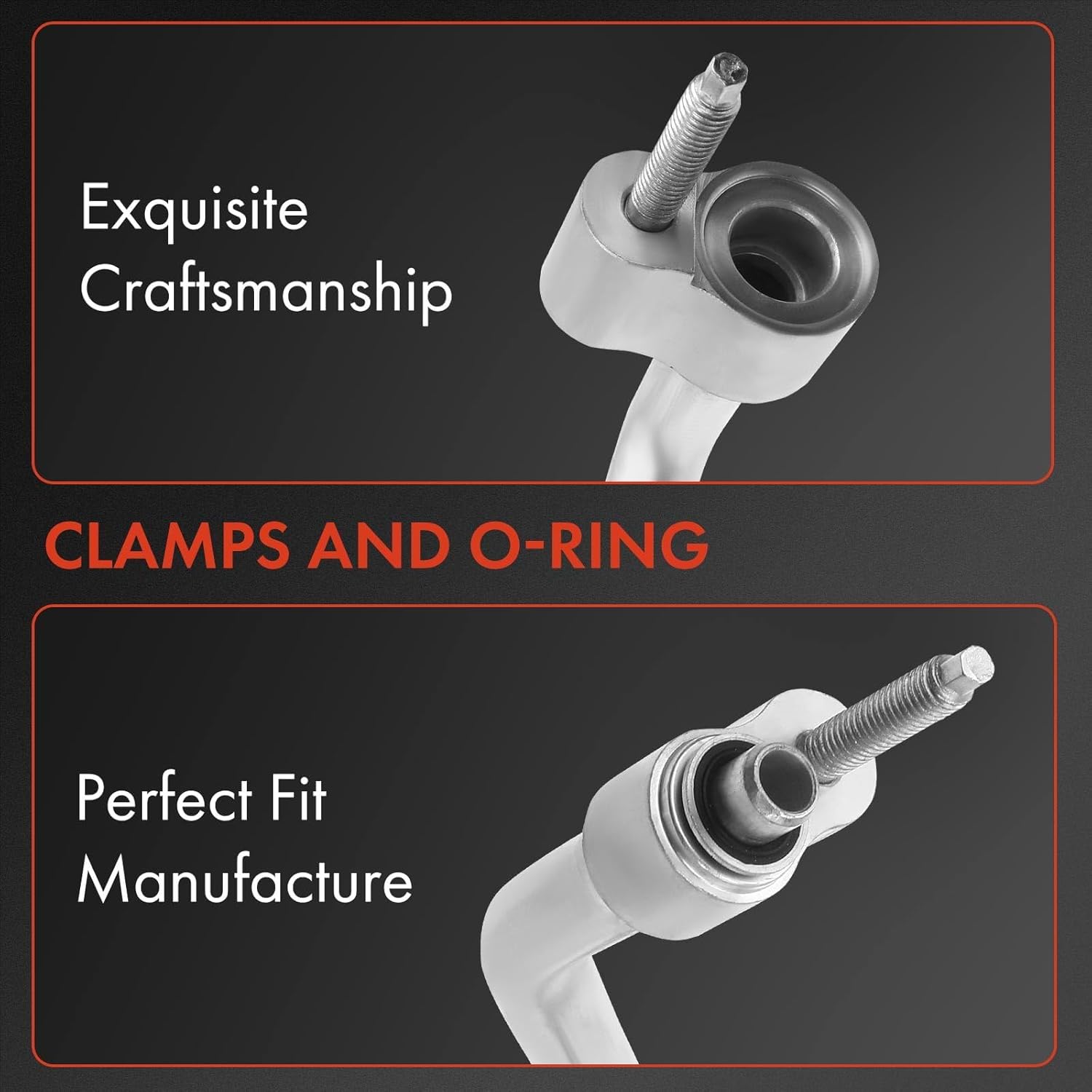 A-Premium A/C Suction Hose & Discharge Line Hose Assembly Compatible with Chevrolet Equinox, 2005, 3.4L, Sport Utility