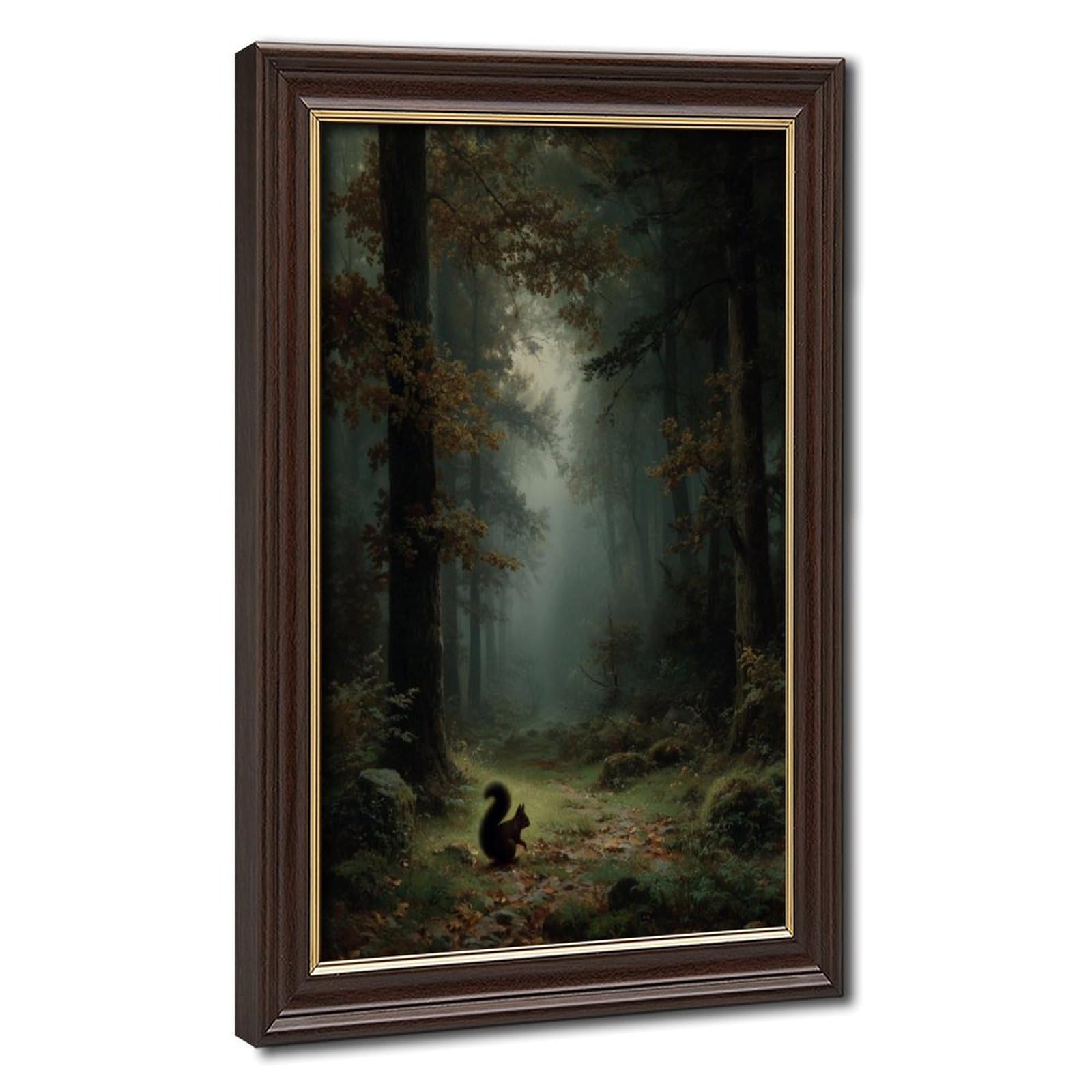 Bareronor Turquoise Forest Squirrel (2) Canvas Poster Bedroom Decor Landscape Office Room Decor Gift 20" L X 30" W