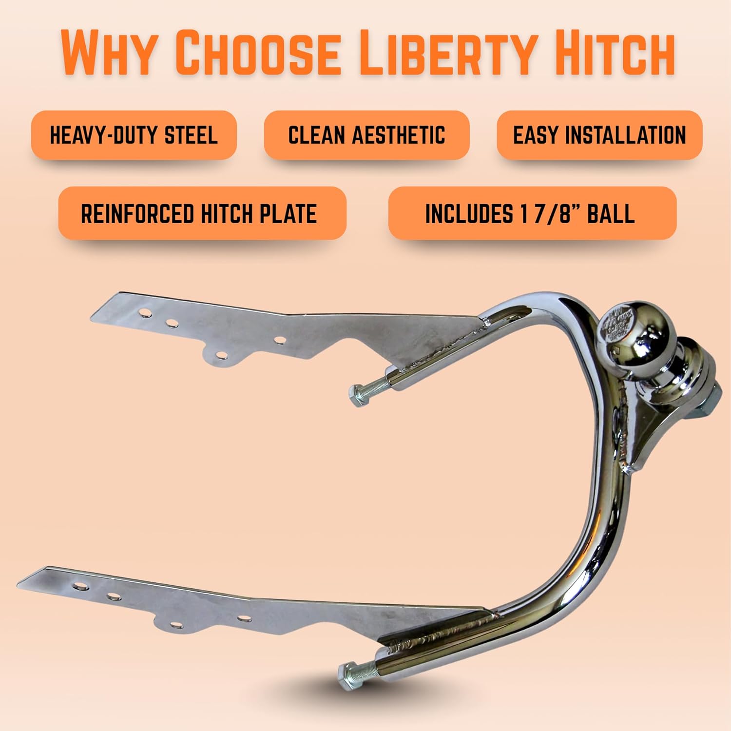 Liberty - A Motorcycle Trailer Hitch Compatible with All 1980–2008 FLHT and 1994–2008 FLHR