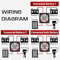 Vista 3 de Nilight - Interruptor de batería 1-2-Ambos-apagado, interruptores de corte maestro de desconexión de 12V-48V para lancha, automóvil, caravana