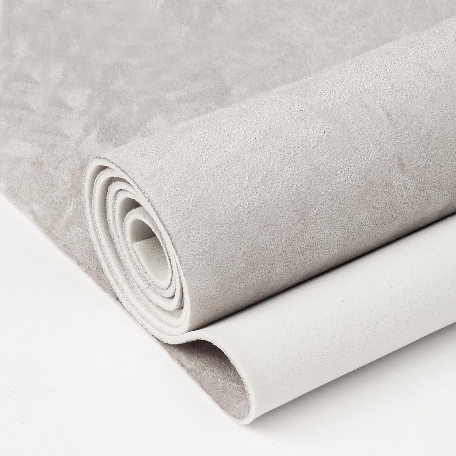 Suede Auto Headliner Fabric 96" L × 60" W with Foam Backing - Grey Interior Replacement Material for Car/Truck/SUV/RV Roof, Tube Packaging - Home Repair/DIY Headliner Material