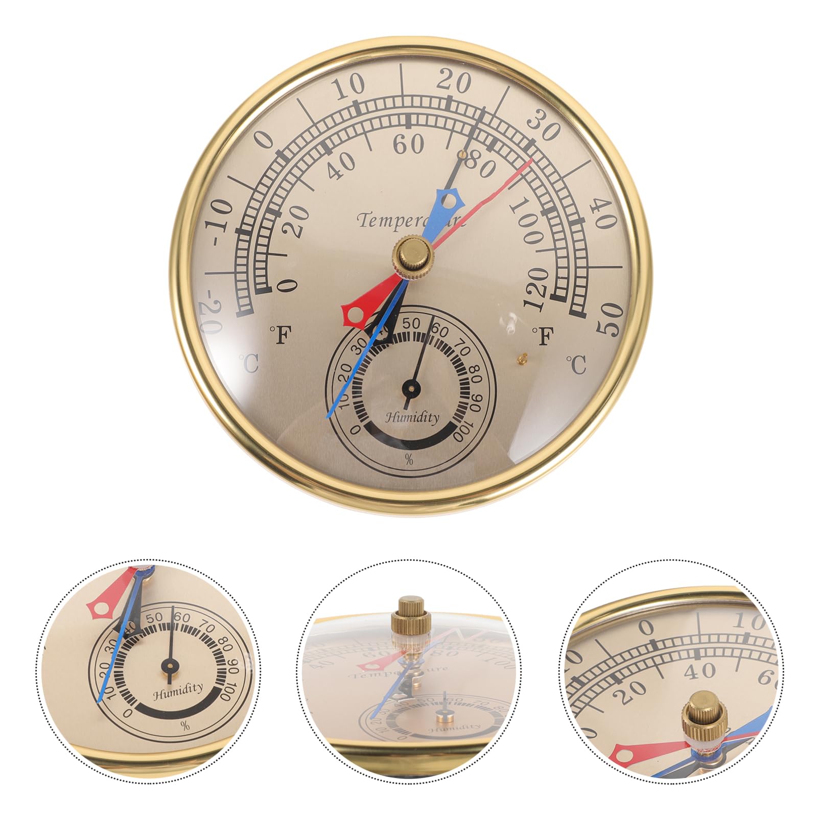 YARNOW 2 Pièces Thermohygromètre Thermomètre Maximum Et Minimum Hygromètre Thermomètres De Température Pour L'extérieur s De Plein Air Météo Plastique
