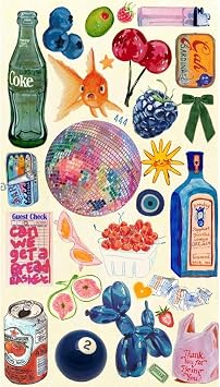 Vintage Retro Set 1 Phone Laptop Tablet Sticker Set