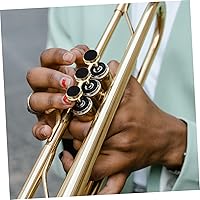 Vista 8 de Botón de trompeta de oro hebilla botón Snap creativo prensa cubierta simple trompeta accesorios hechos