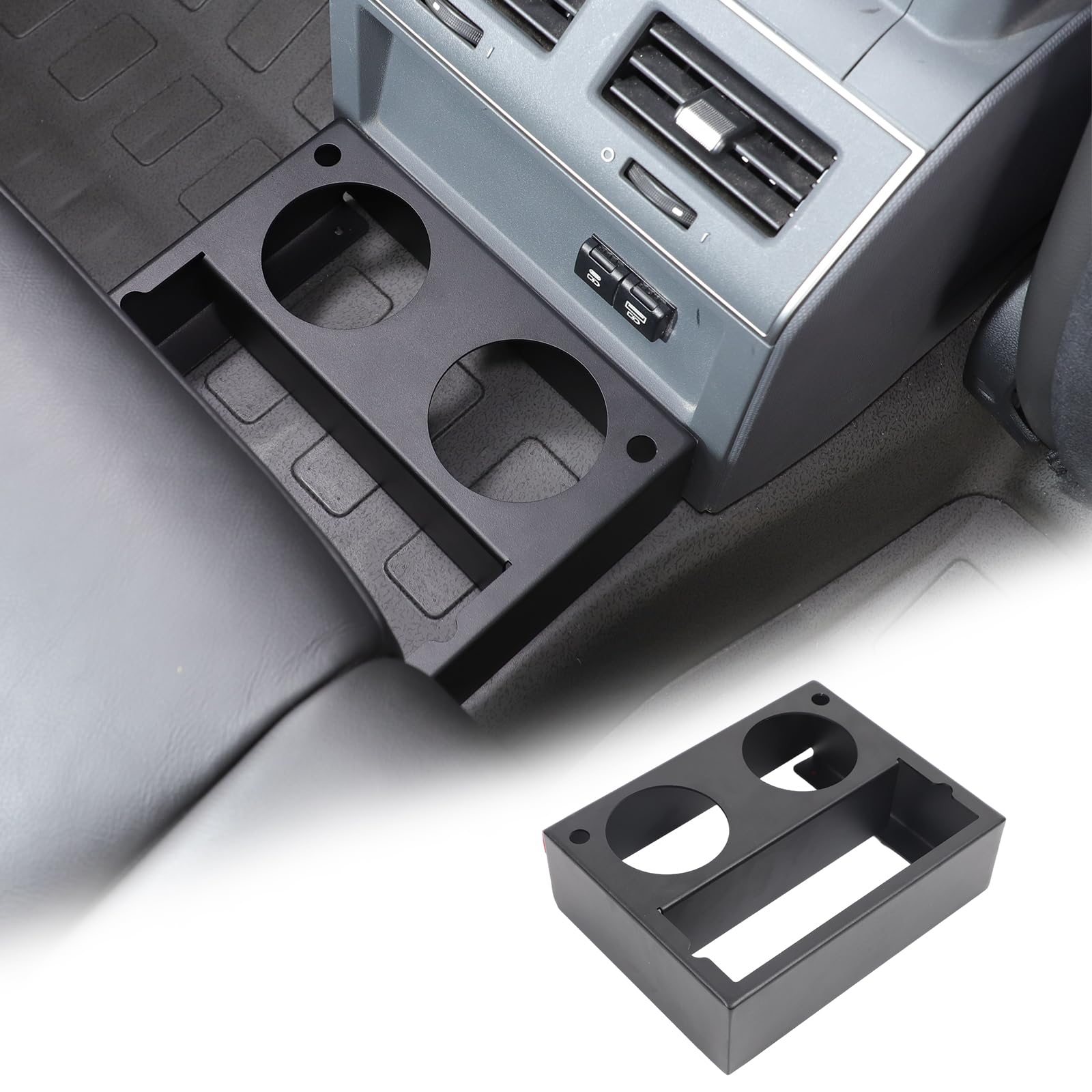 Rear Cup Holder Floor Console Mounted Drink Holder Compatible with INEOS Grenadier 2020-2025, Aluminum Alloy Dual Extra Cup Holder Organizer Tray Interior Accessories