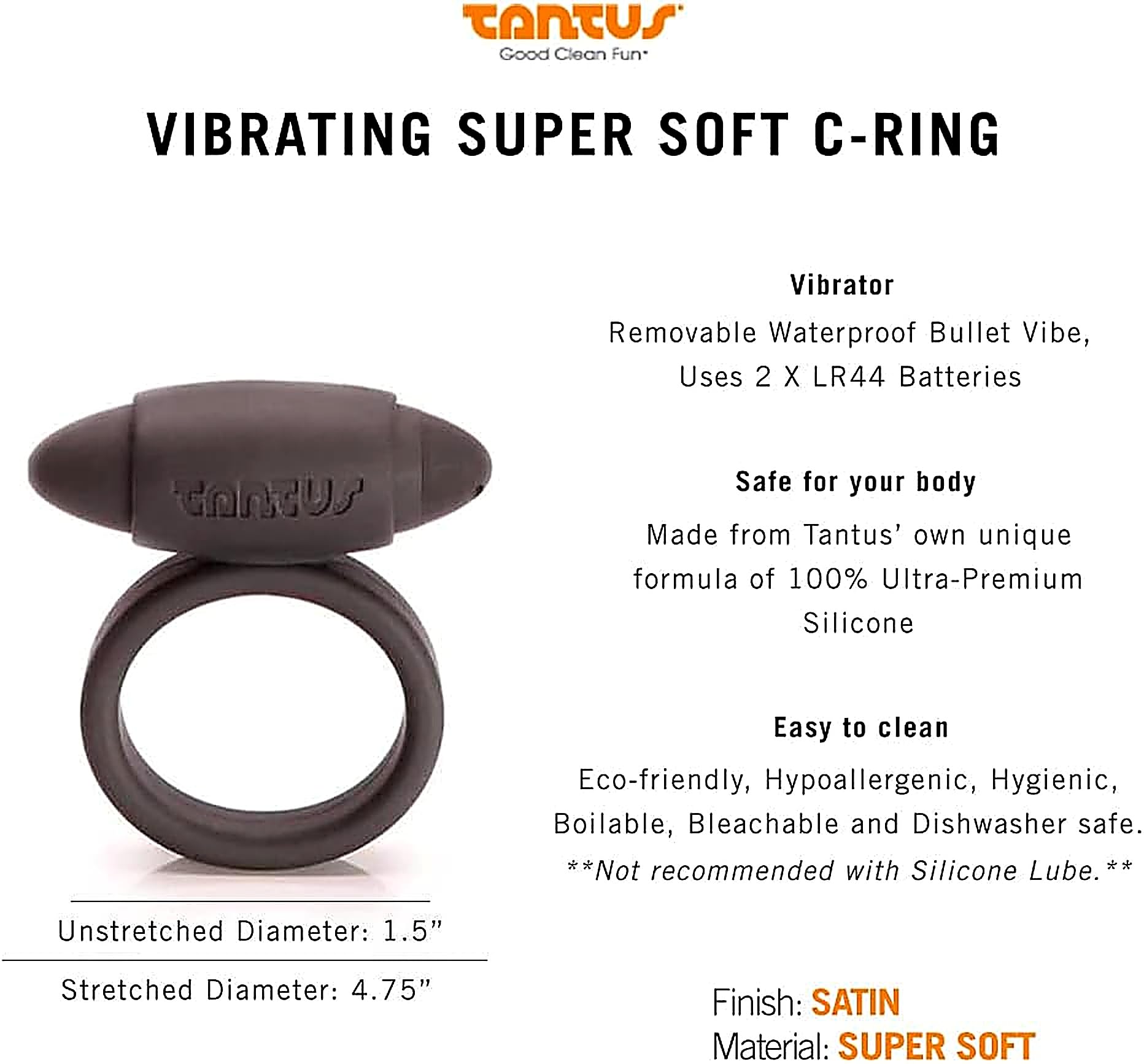 tantus vibrating c ring Tantus Super Soft C-Ring & Vibrating Super Soft C-Ring Cock Ring Reviews •  Phallophile Reviews main image 1