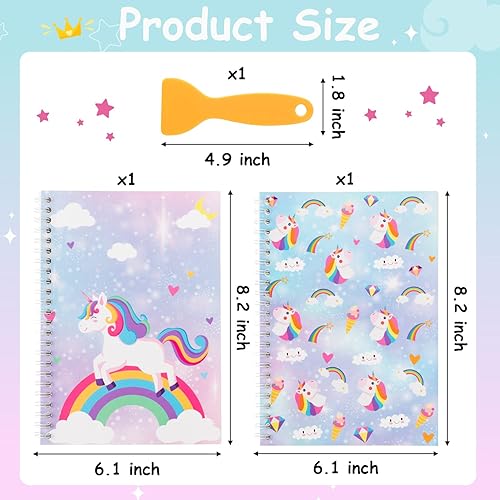 Miniatura 2 de 2 calcomanías de caballo mágico, álbum de colección de libros con espátula de plástico, reutilizables, organizador de calcomanías de almacenamiento,